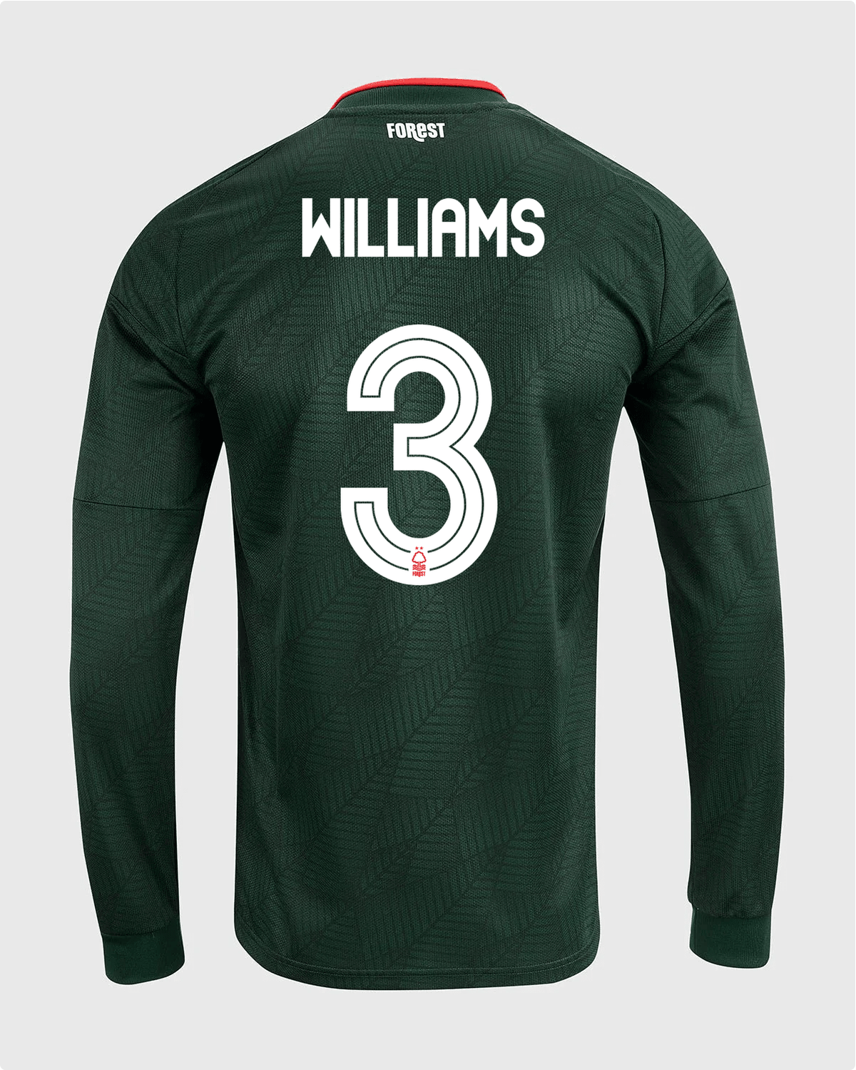 NFFC 26/27 Long Sleeve Away Shirt with Williams 3 NFFC Printing - Nottingham Forest FC
