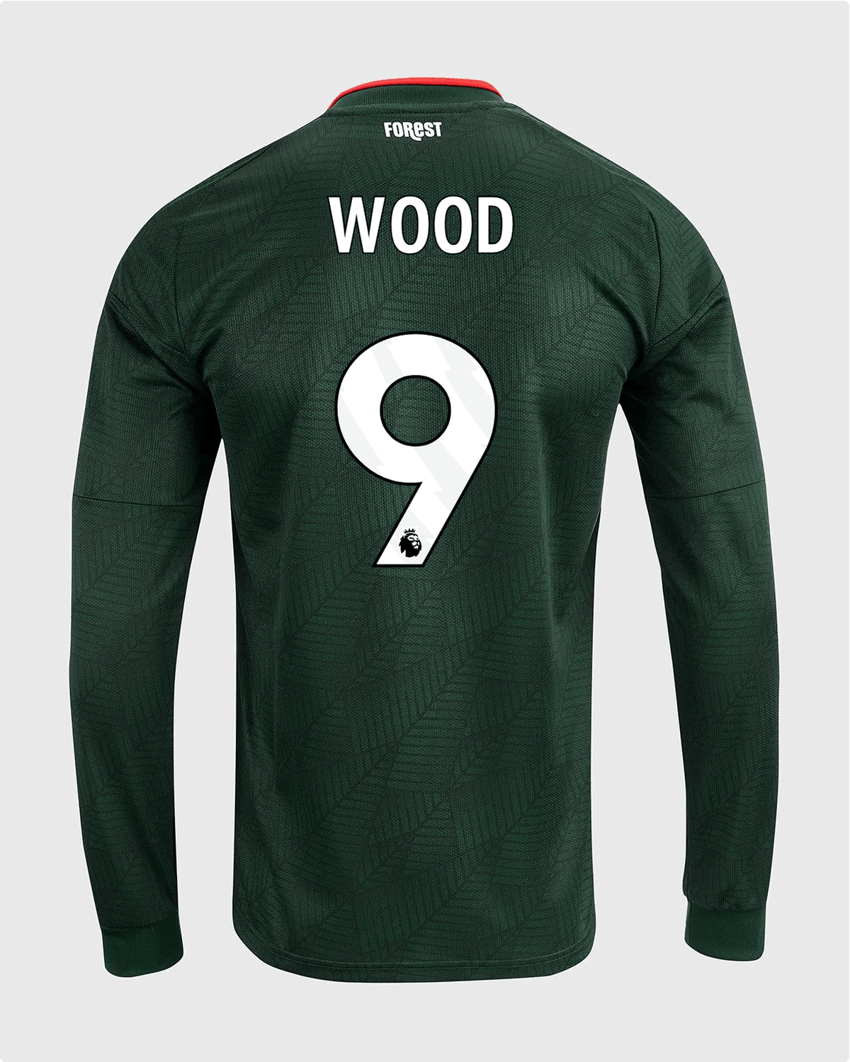NFFC 26/27 Long Sleeve Away Shirt with Wood 9 Premier League Printing - Nottingham Forest FC
