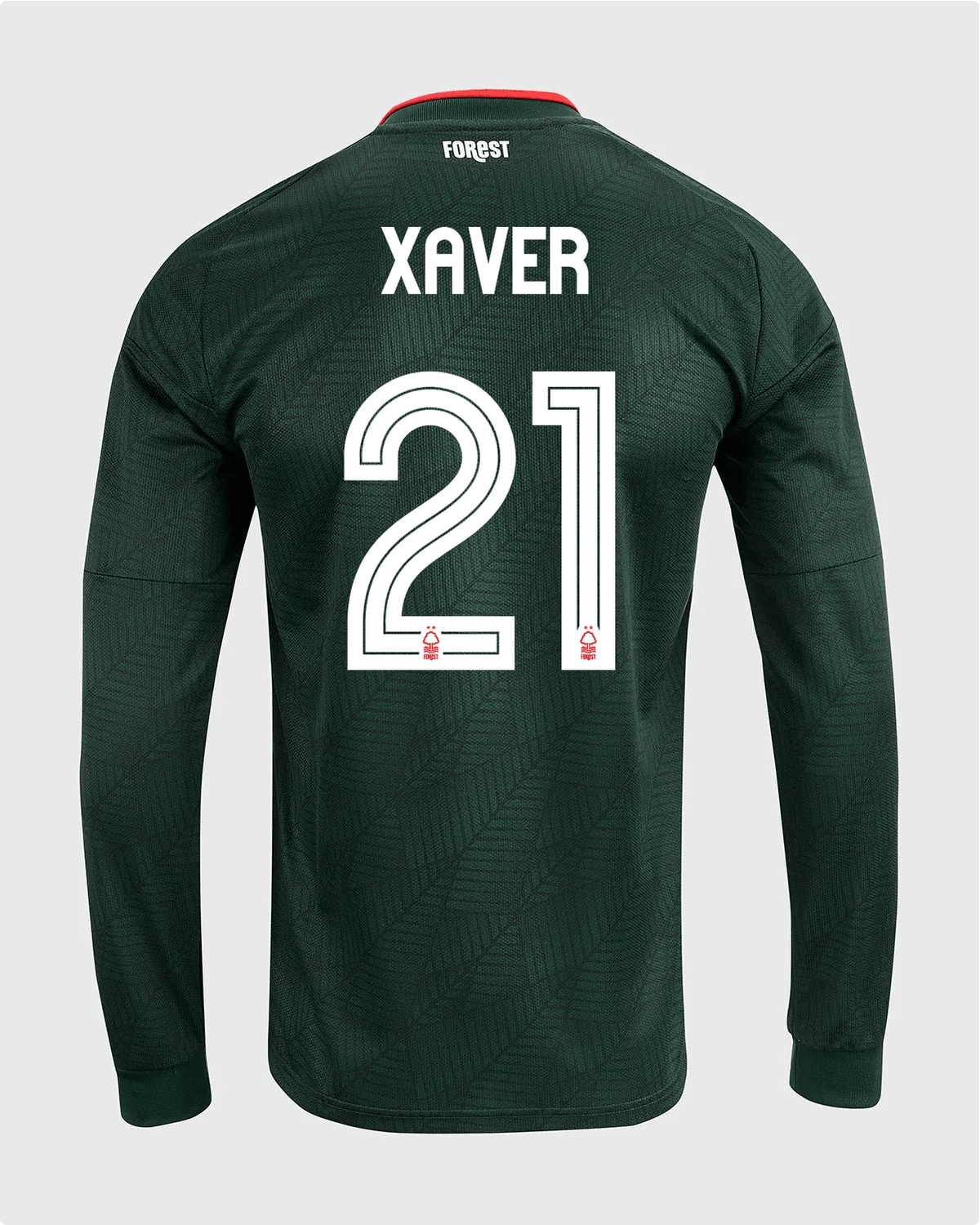 NFFC 26/27 Long Sleeve Away Shirt with Xaver 21 NFFC Printing - Nottingham Forest FC