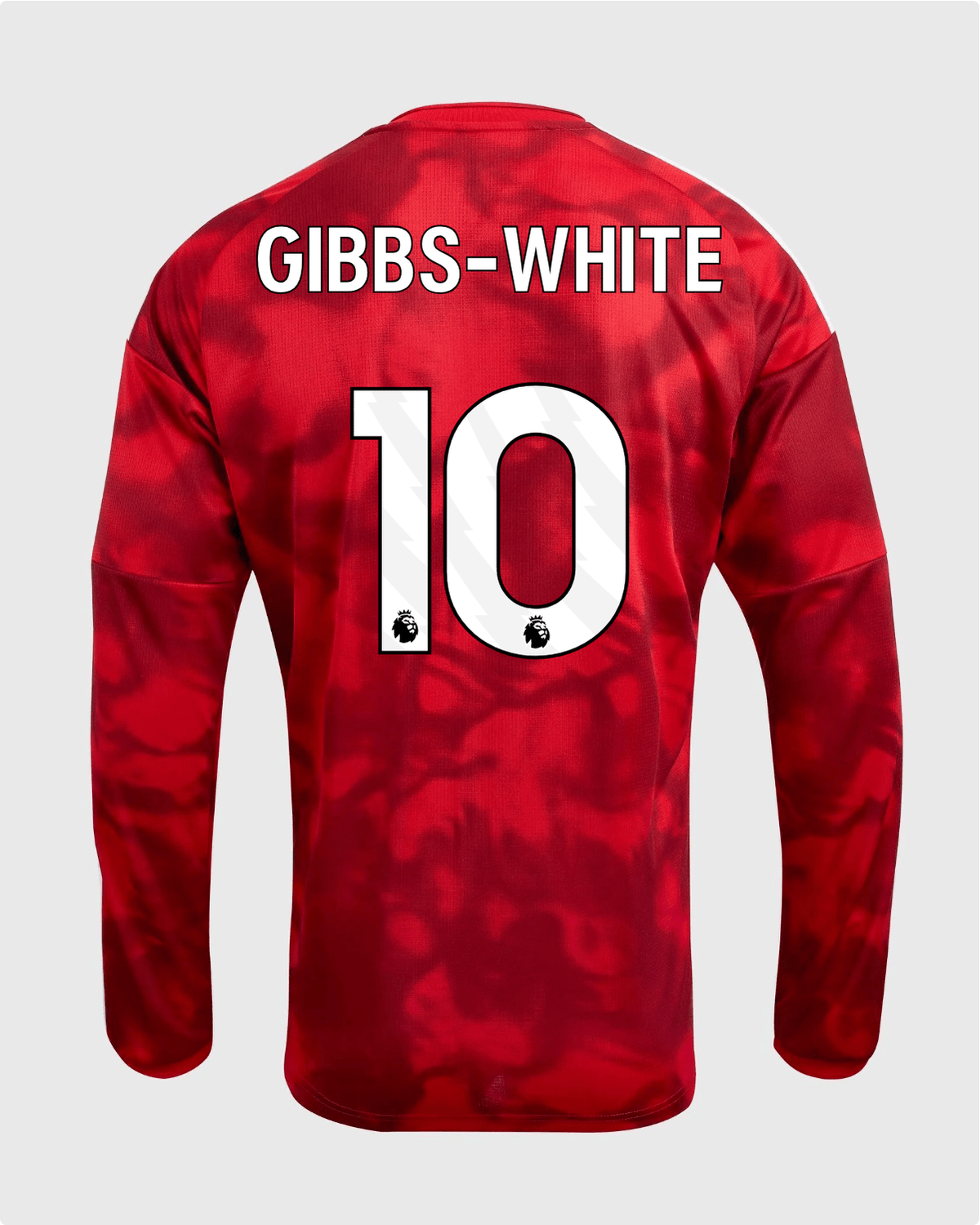 NFFC 26/27 Long Sleeve Home Shirt with Gibbs-White 10 Premier League Printing - Nottingham Forest FC