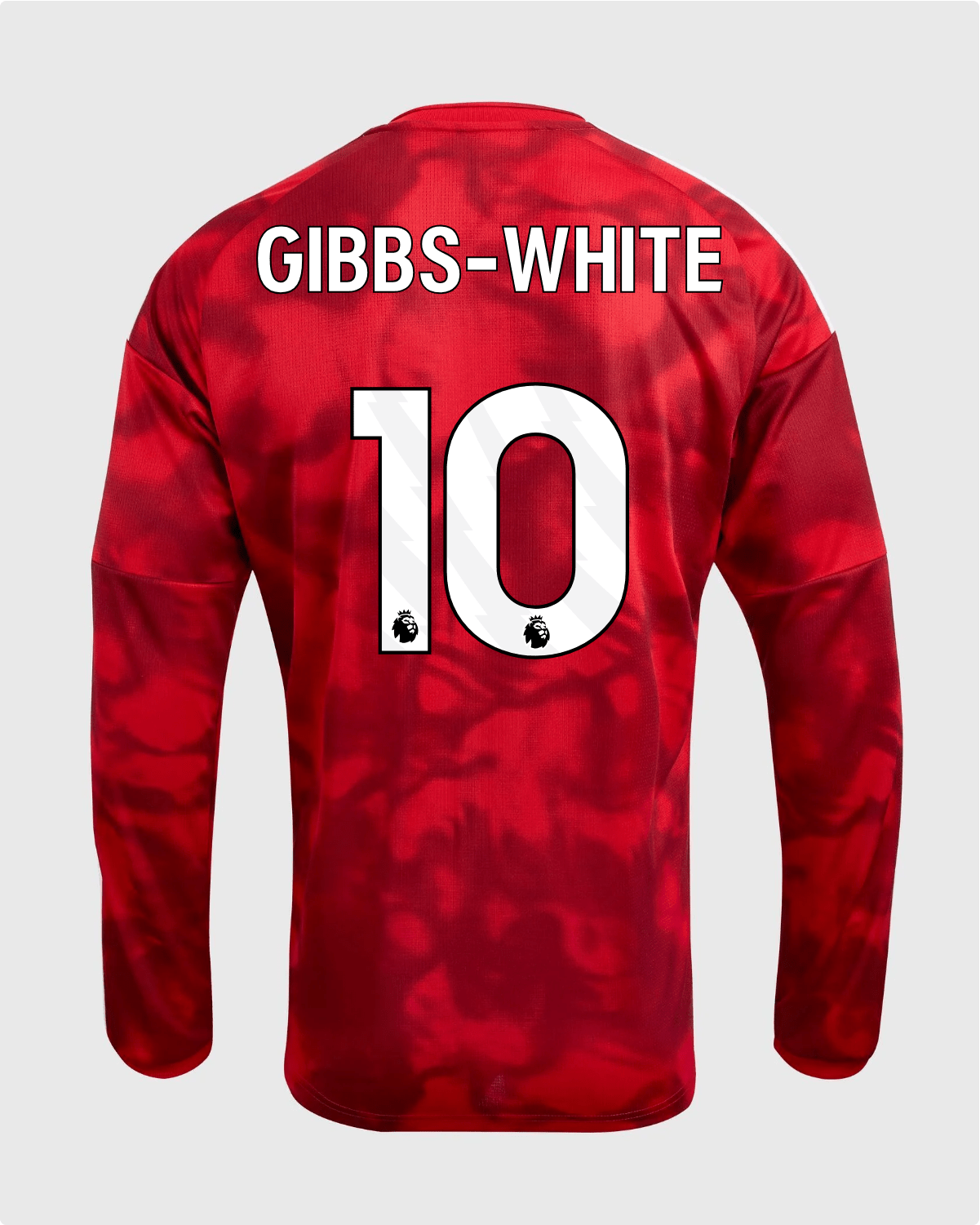 NFFC 26/27 Long Sleeve Home Shirt with Gibbs-White 10 Premier League Printing - Nottingham Forest FC
