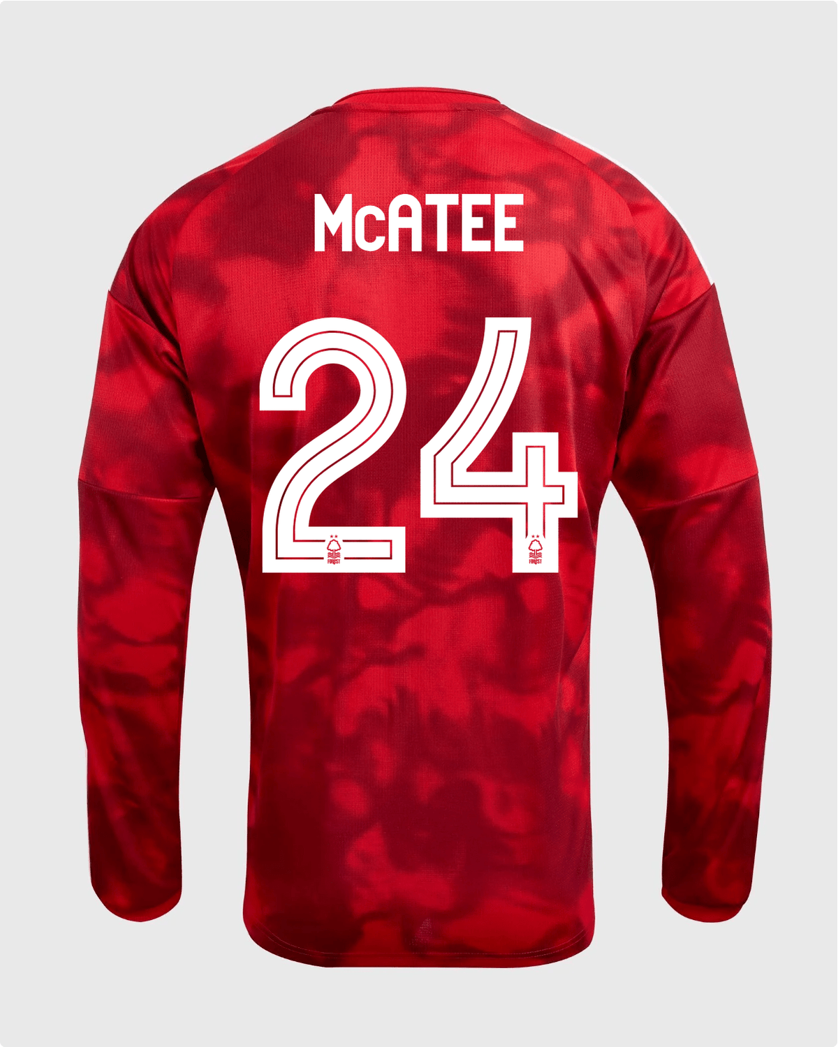 NFFC 26/27 Long Sleeve Home Shirt with McAtee 24 NFFC Printing - Nottingham Forest FC