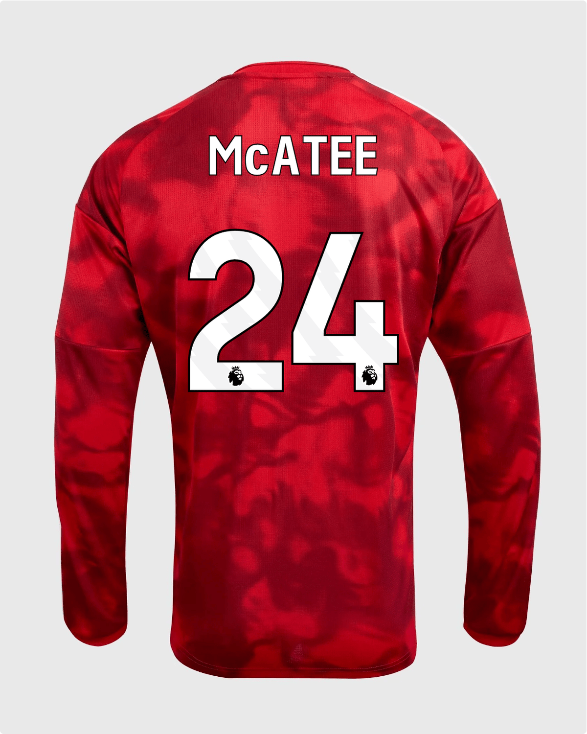 NFFC 26/27 Long Sleeve Home Shirt with McAtee 24 Premier League Printing - Nottingham Forest FC