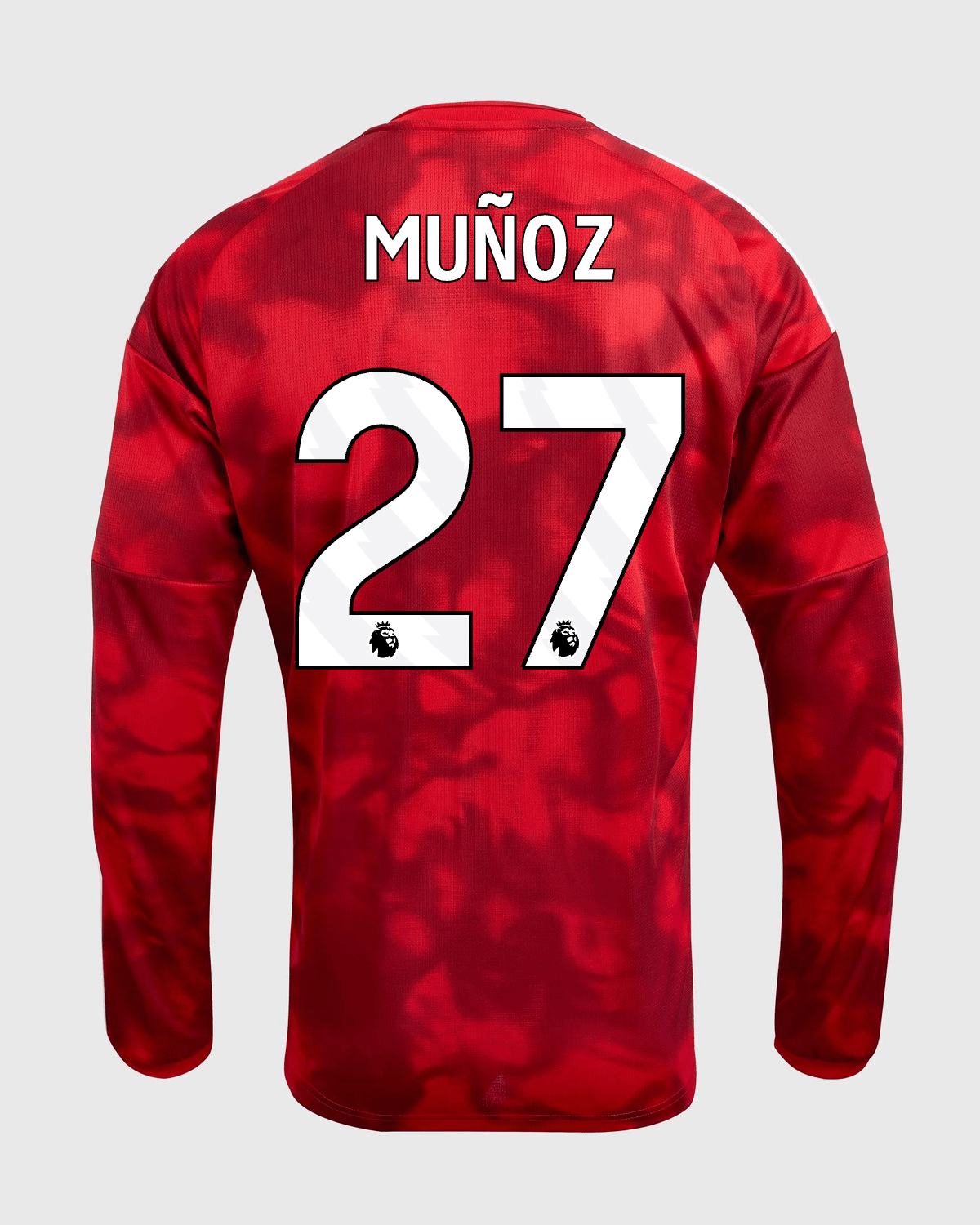 NFFC 26/27 Long Sleeve Home Shirt with Muñoz 27 Premier League Printing - Nottingham Forest FC