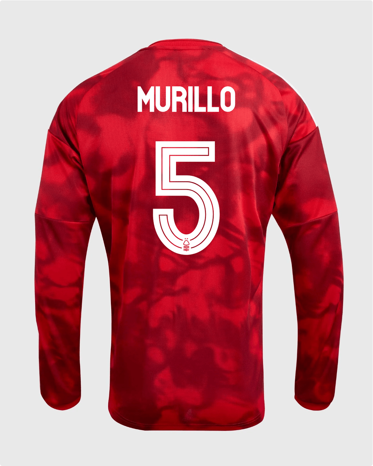 NFFC 26/27 Long Sleeve Home Shirt with Murillo 5 NFFC Printing - Nottingham Forest FC