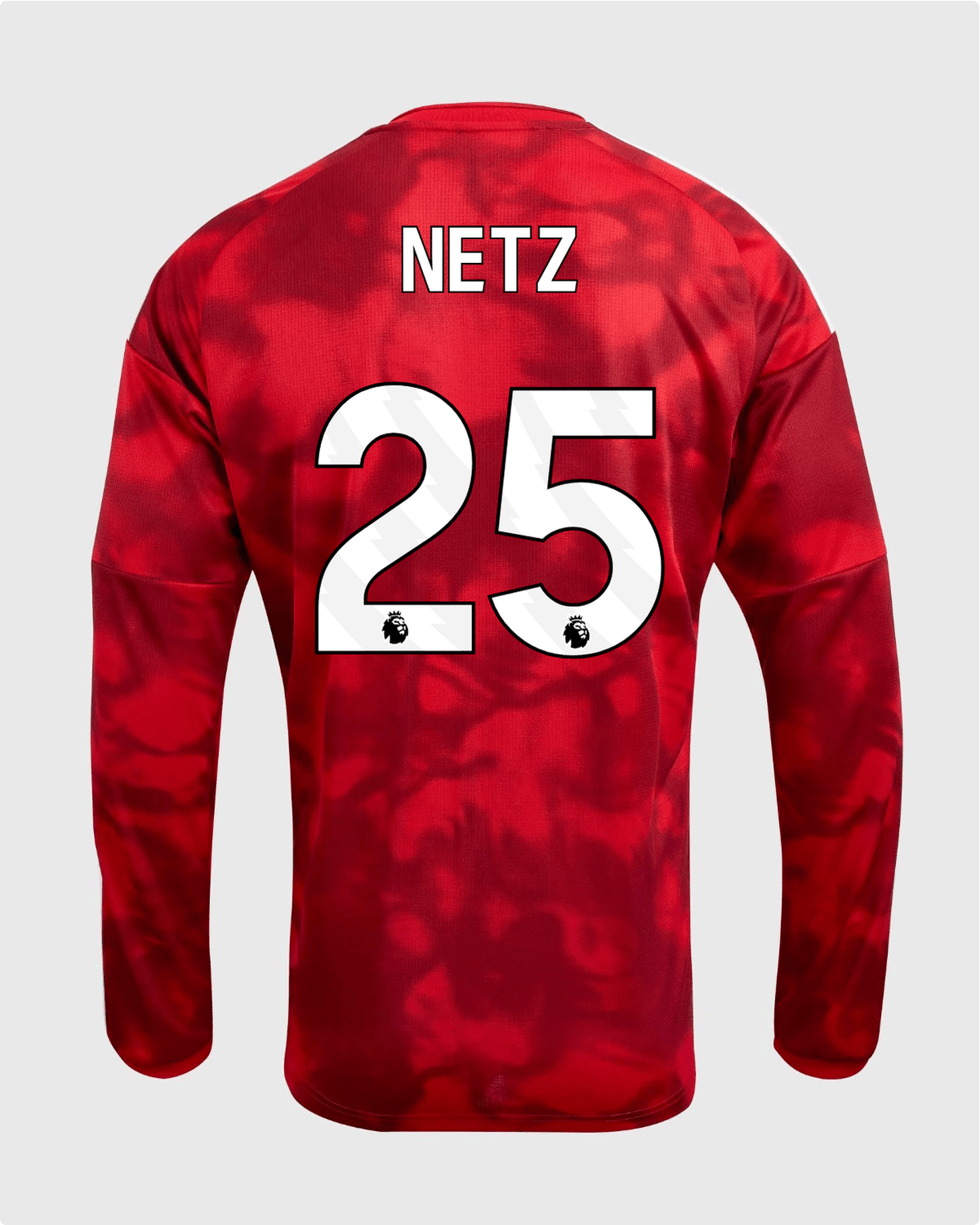NFFC 26/27 Long Sleeve Home Shirt with Netz 25 Premier League Printing - Nottingham Forest FC