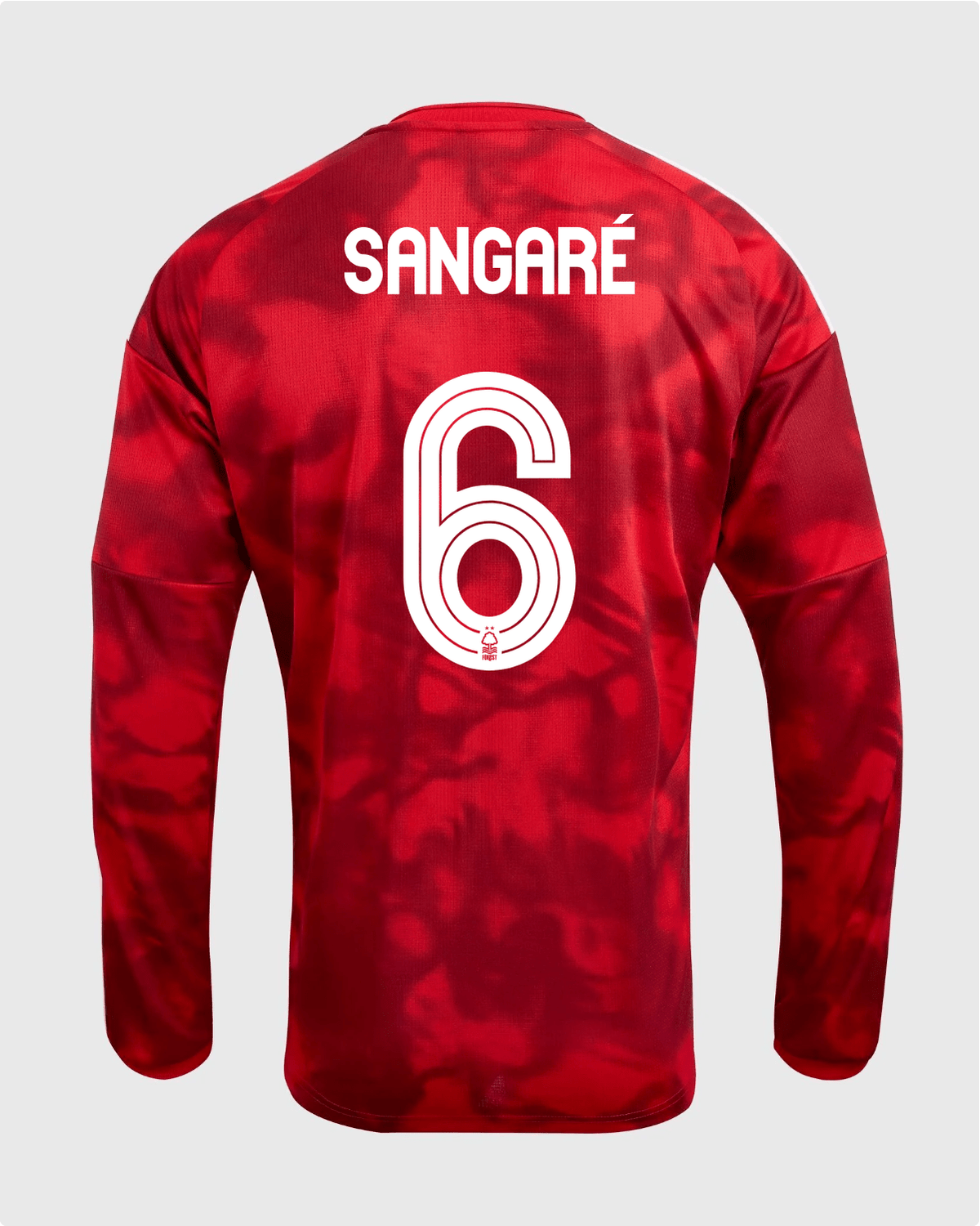 NFFC 26/27 Long Sleeve Home Shirt with Sangaré 6 NFFC Printing - Nottingham Forest FC