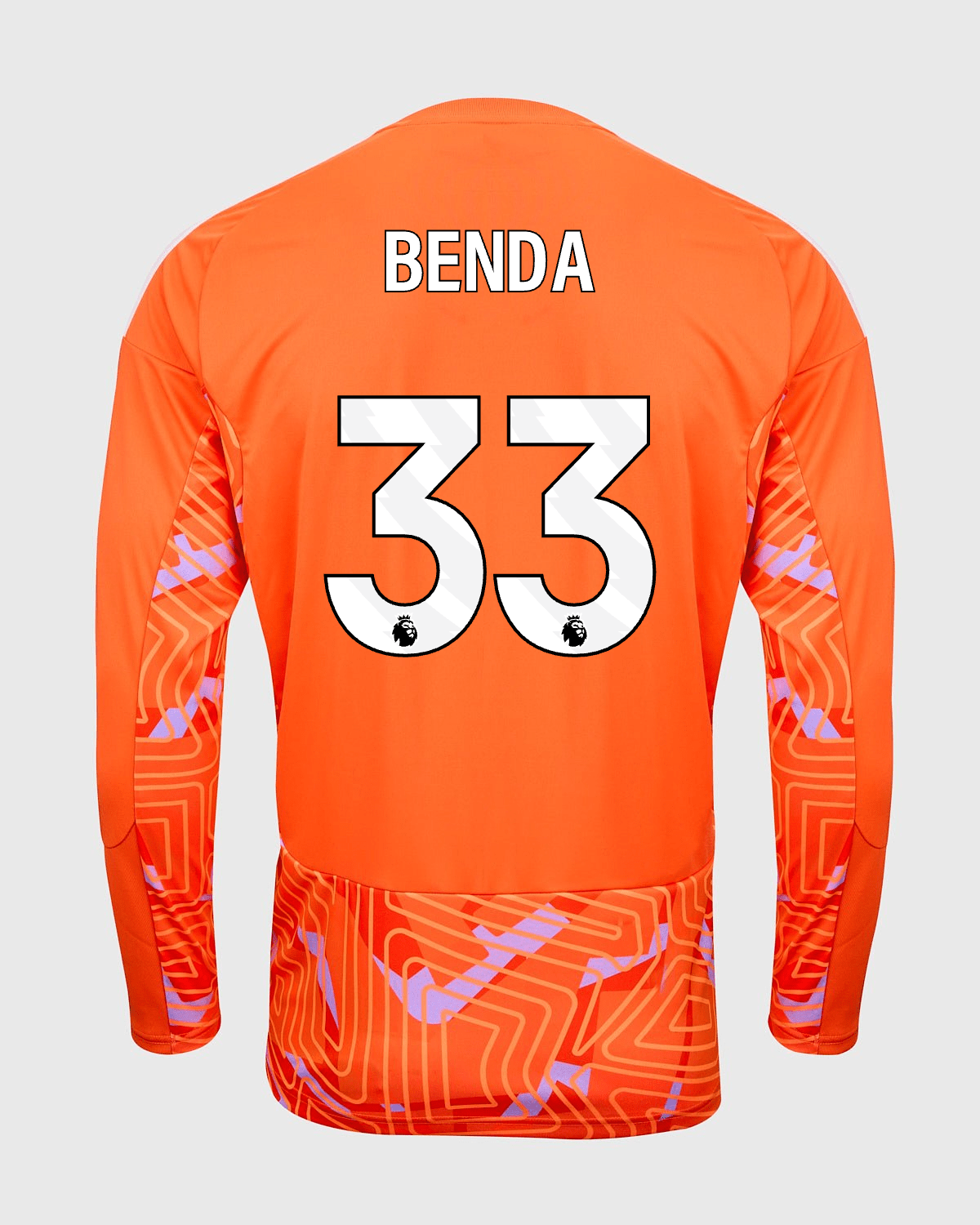 NFFC 26/27 Orange Long Sleeve Goalkeeper Shirt with Benda 33 Premier League Printing - Nottingham Forest FC