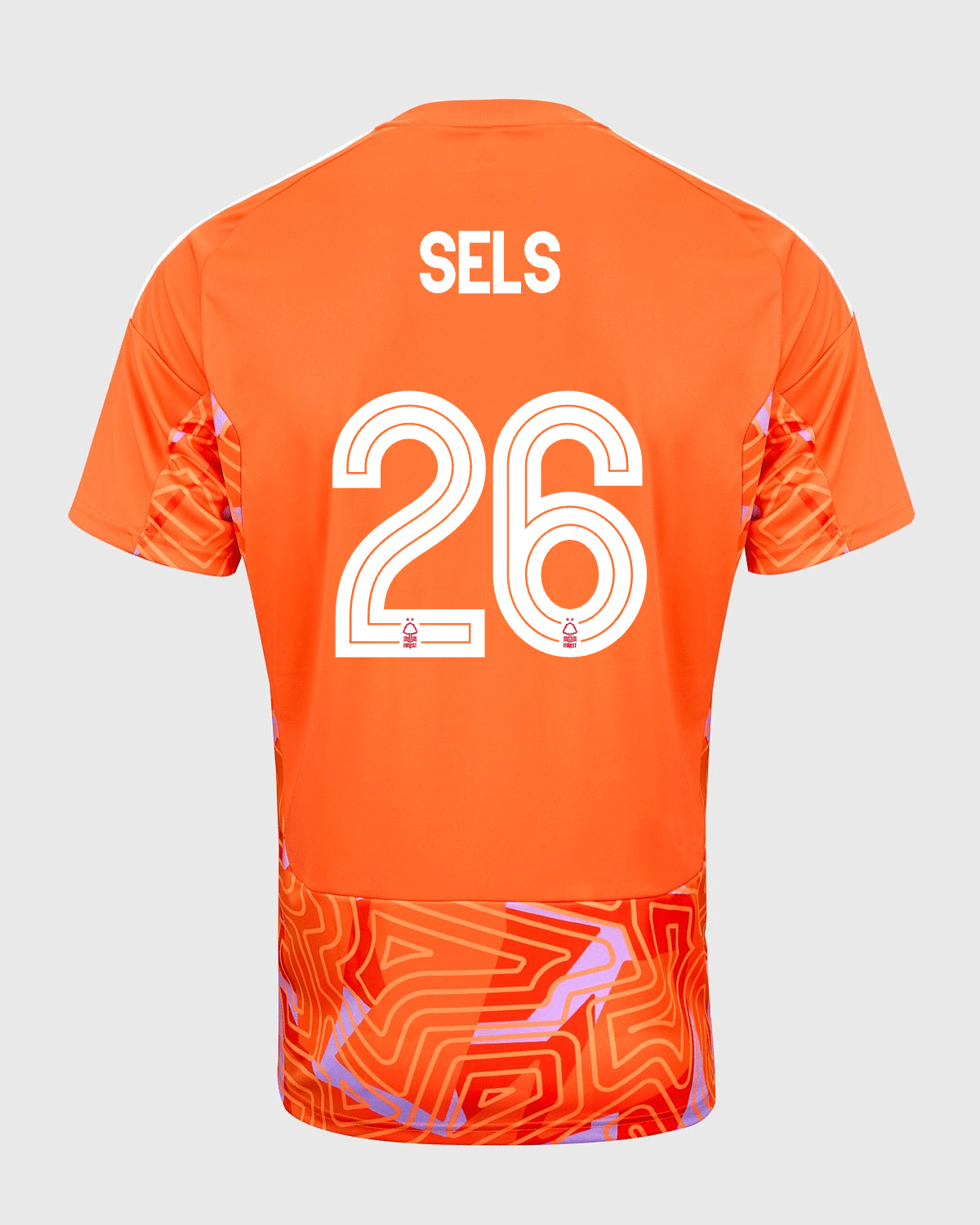NFFC 26/27 Orange Short Sleeve Goalkeeper Shirt with Sels 26 NFFC Printing - Nottingham Forest FC