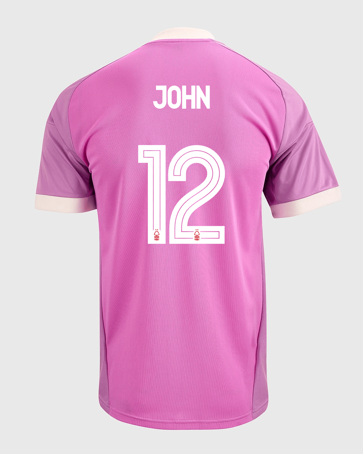 NFFC 26/27 Pink Short Sleeve Goalkeeper Shirt with John 12 NFFC Printing - Nottingham Forest FC
