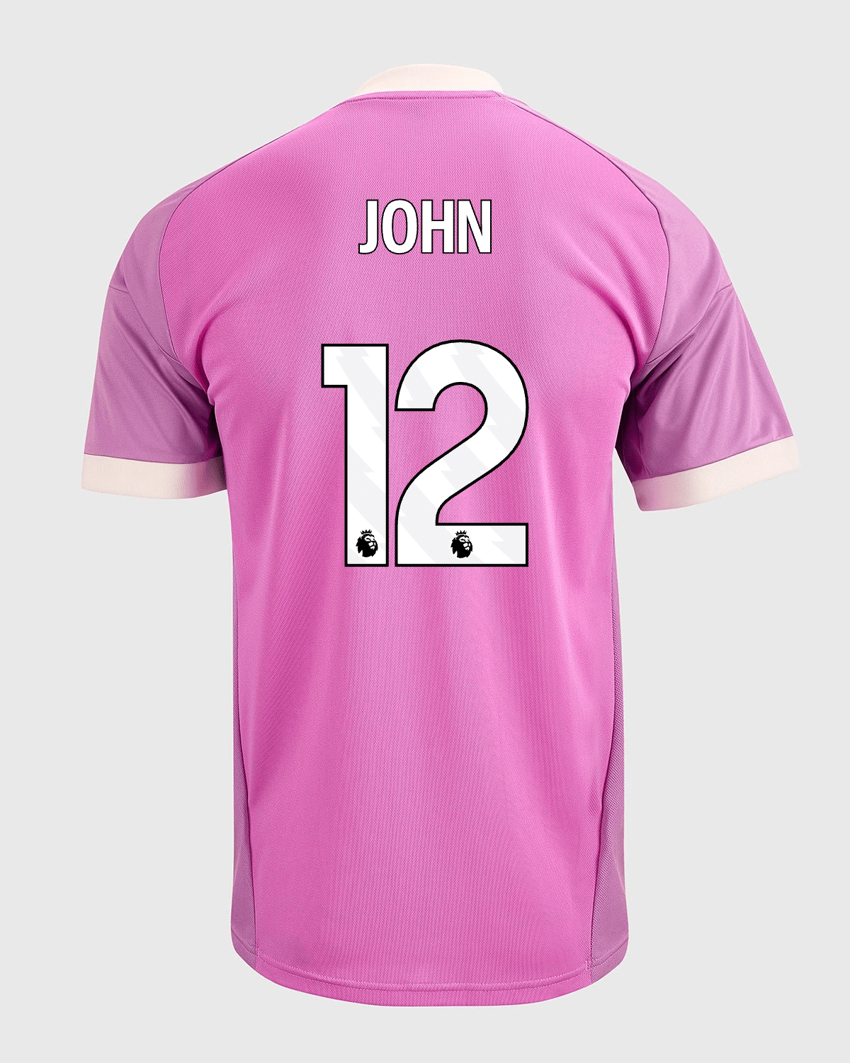 NFFC 26/27 Pink Short Sleeve Goalkeeper Shirt with John 12 Premier League Printing - Nottingham Forest FC
