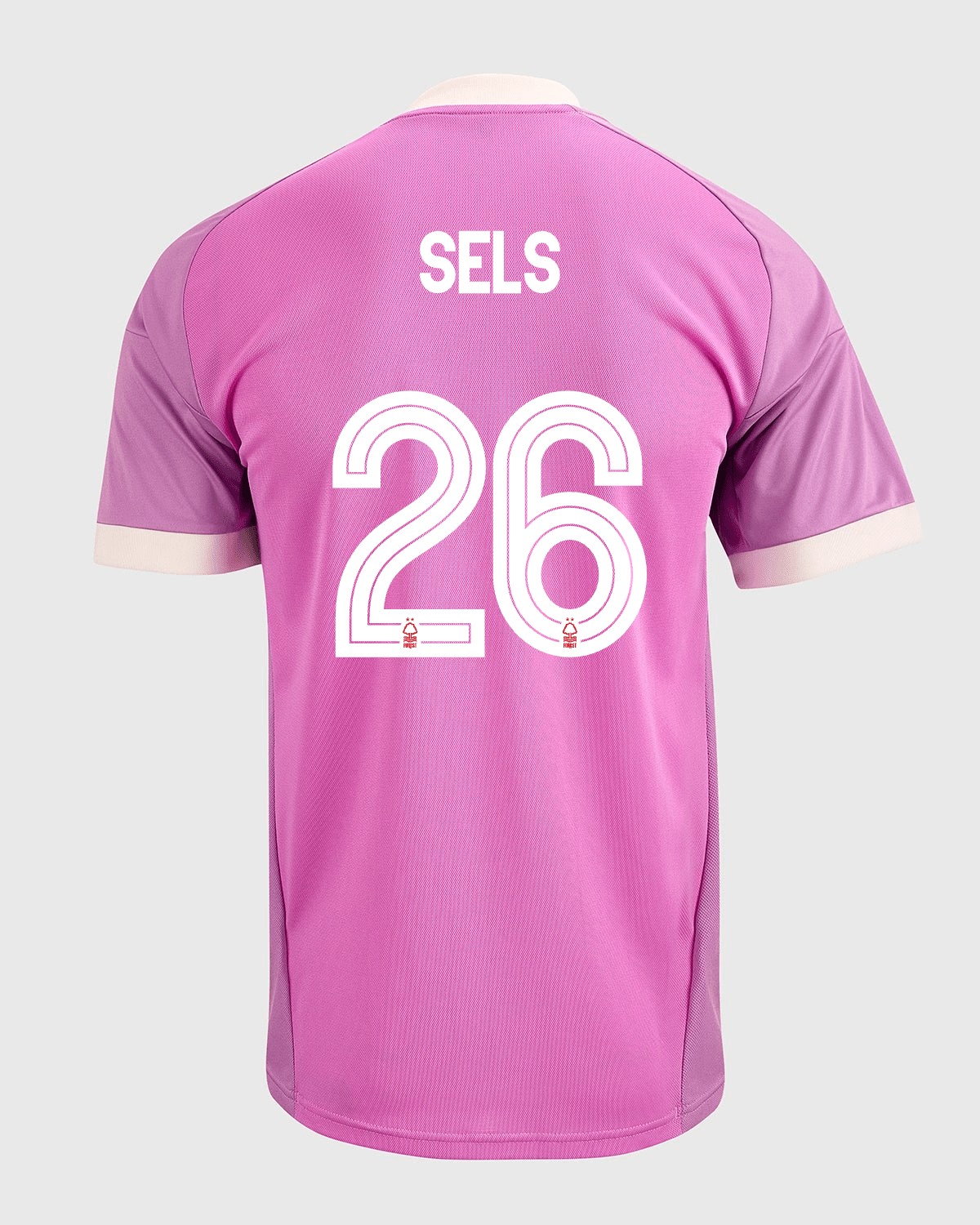 NFFC 26/27 Pink Short Sleeve Goalkeeper Shirt with Sels 26 NFFC Printing - Nottingham Forest FC