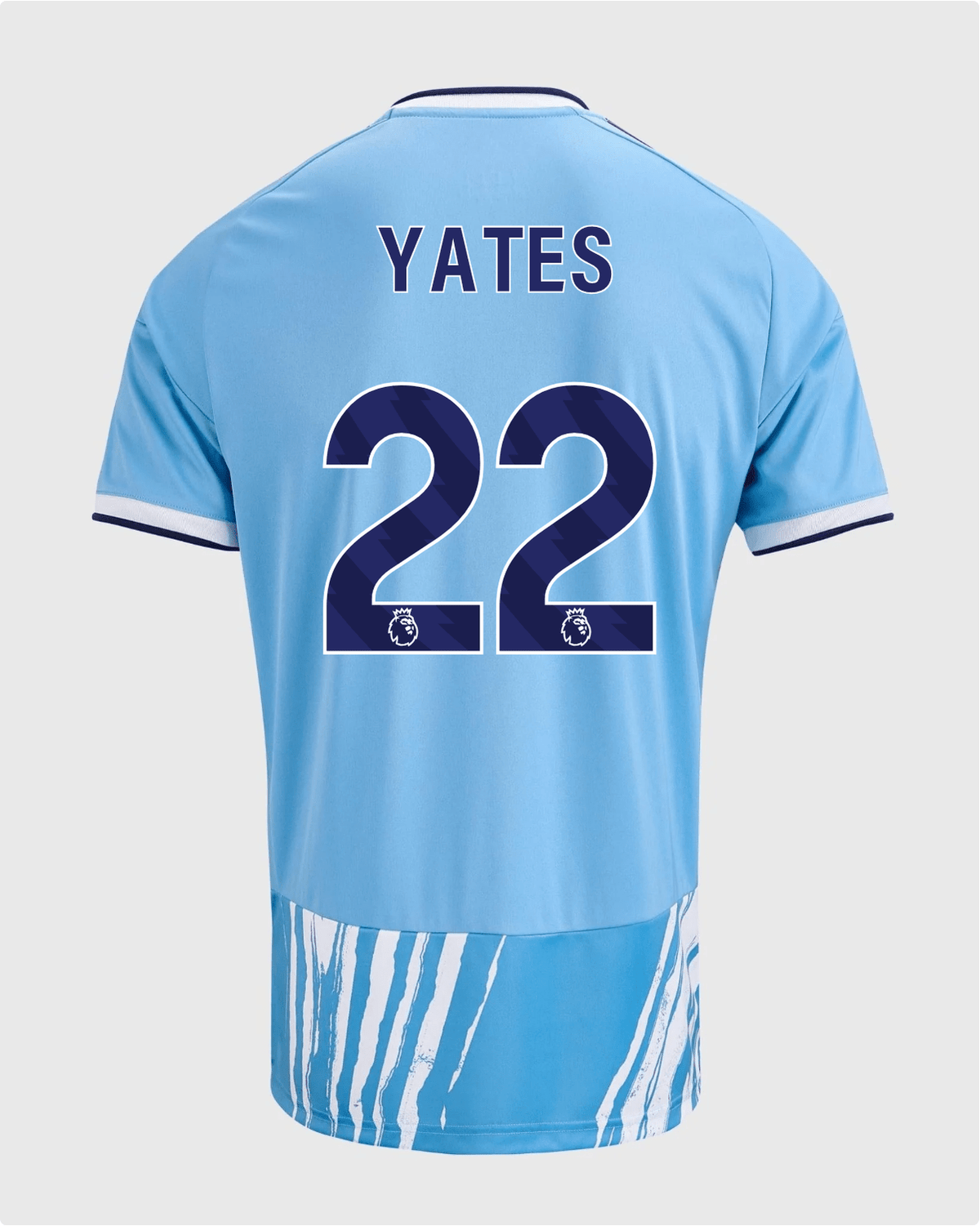 NFFC 26/27 Third Shirt with Yates 22 Premier League Printing - Nottingham Forest FC