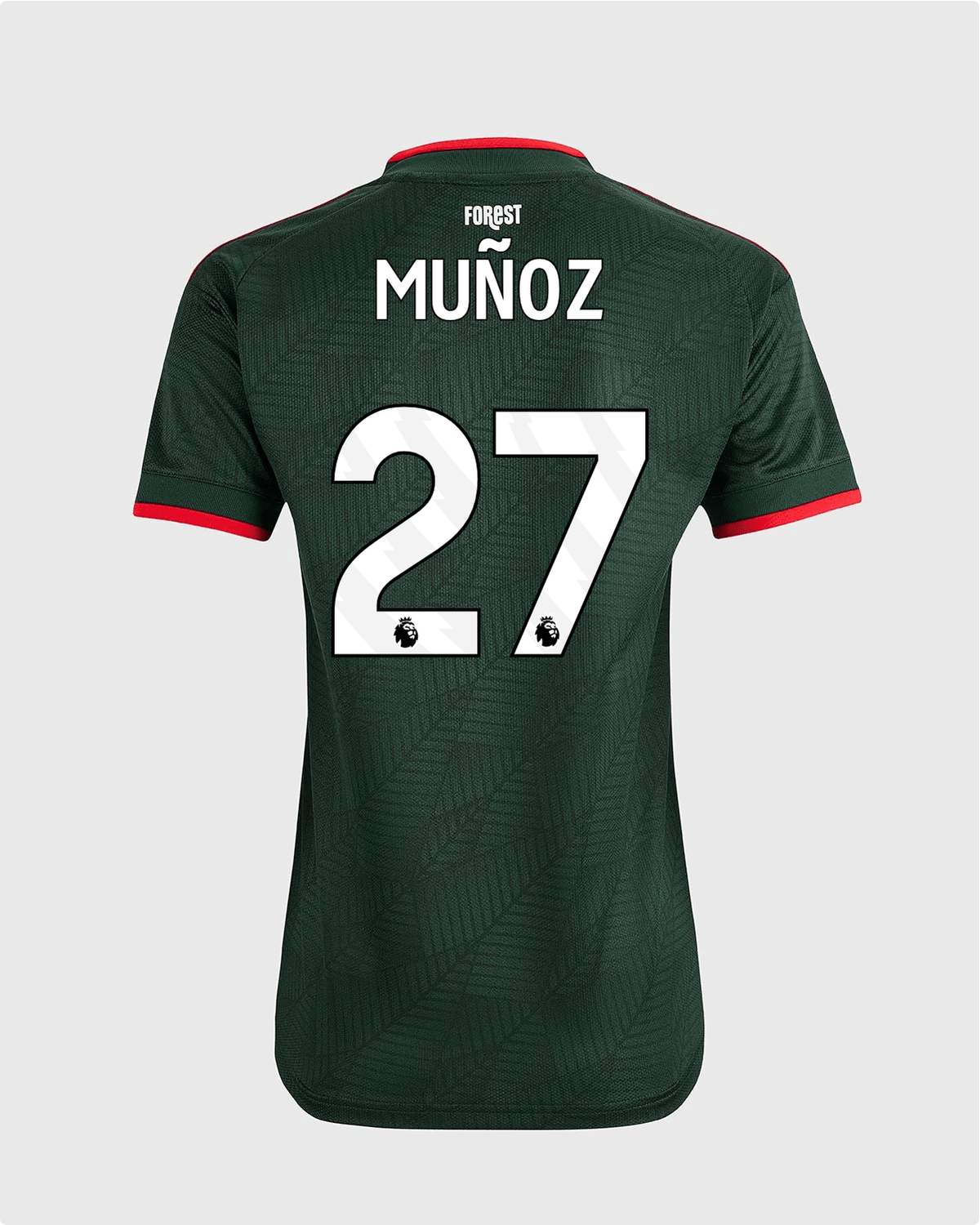 NFFC 26/27 Women's Away Shirt with Muñoz 27 Premier League Printing - Nottingham Forest FC