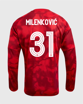NFFC 26/27 Long Sleeve Home Shirt with Milenković 31 NFFC Printing