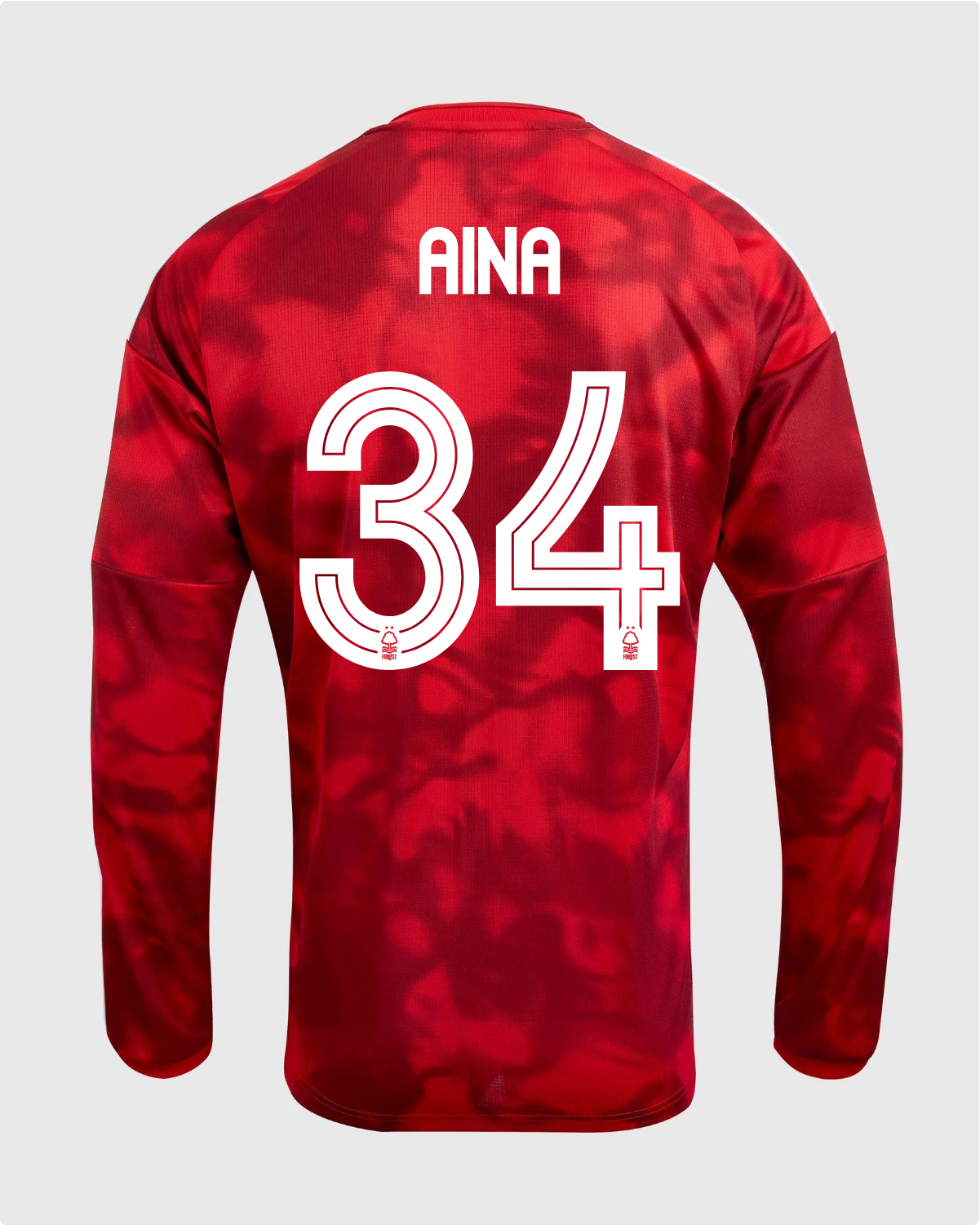 NFFC 26/27 Long Sleeve Home Shirt with Aina 34 NFFC Printing