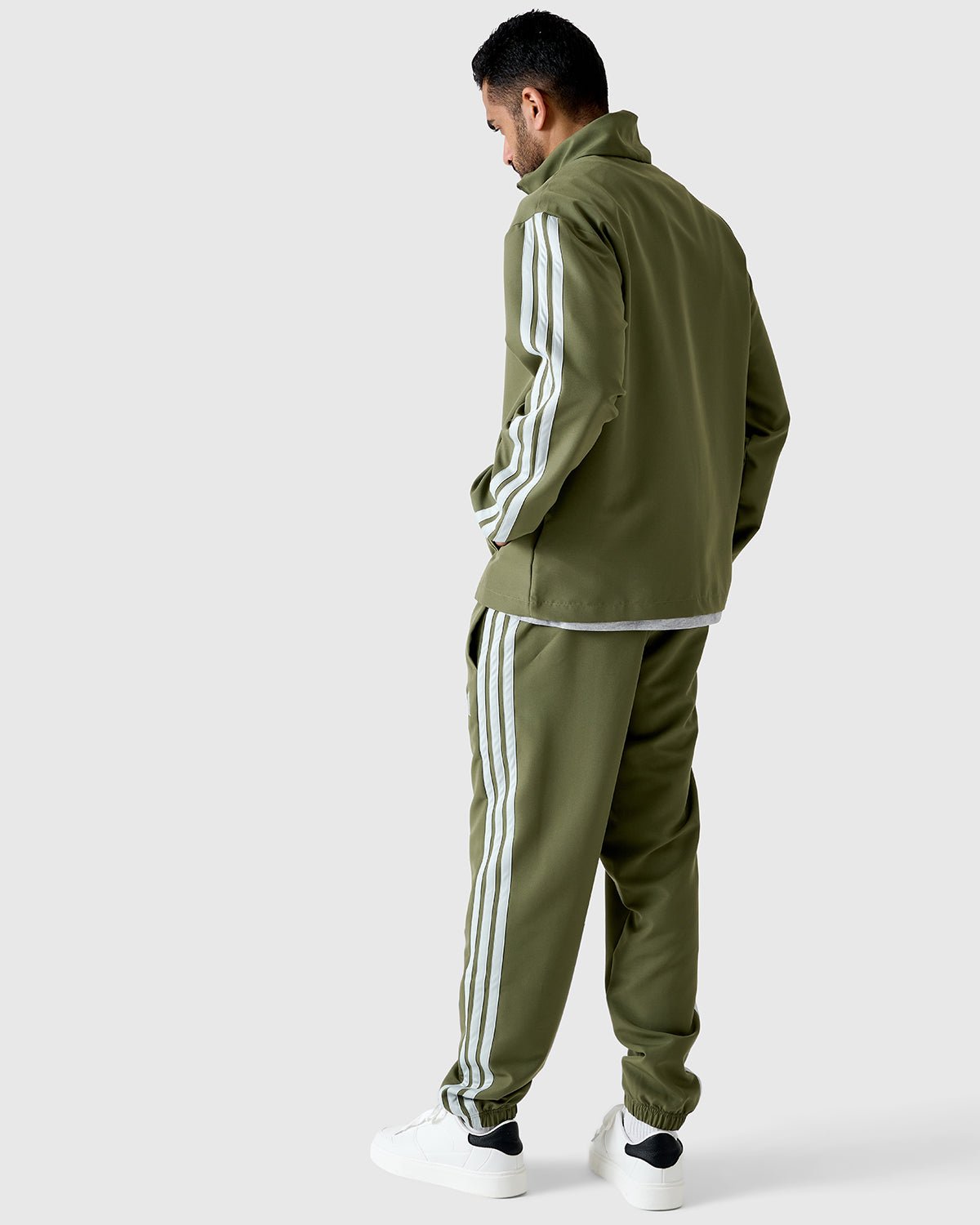 NFFC Adidas 3 - Stripe Olive Woven Tracksuit - Nottingham Forest FC