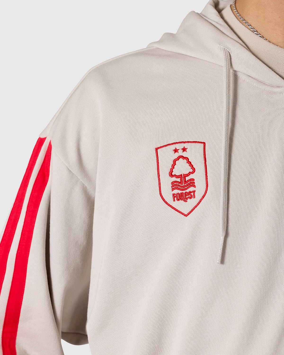 NFFC adidas Alumina 3-Stripe Full Zip Hoodie - Nottingham Forest FC