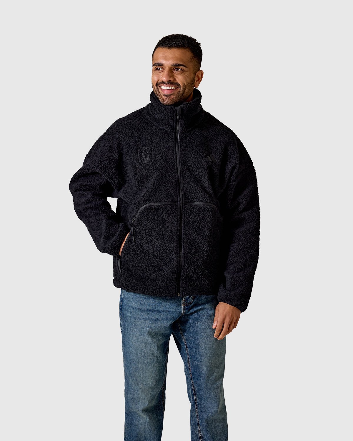NFFC adidas City Tech Black Full Zip Fleece - Nottingham Forest FC
