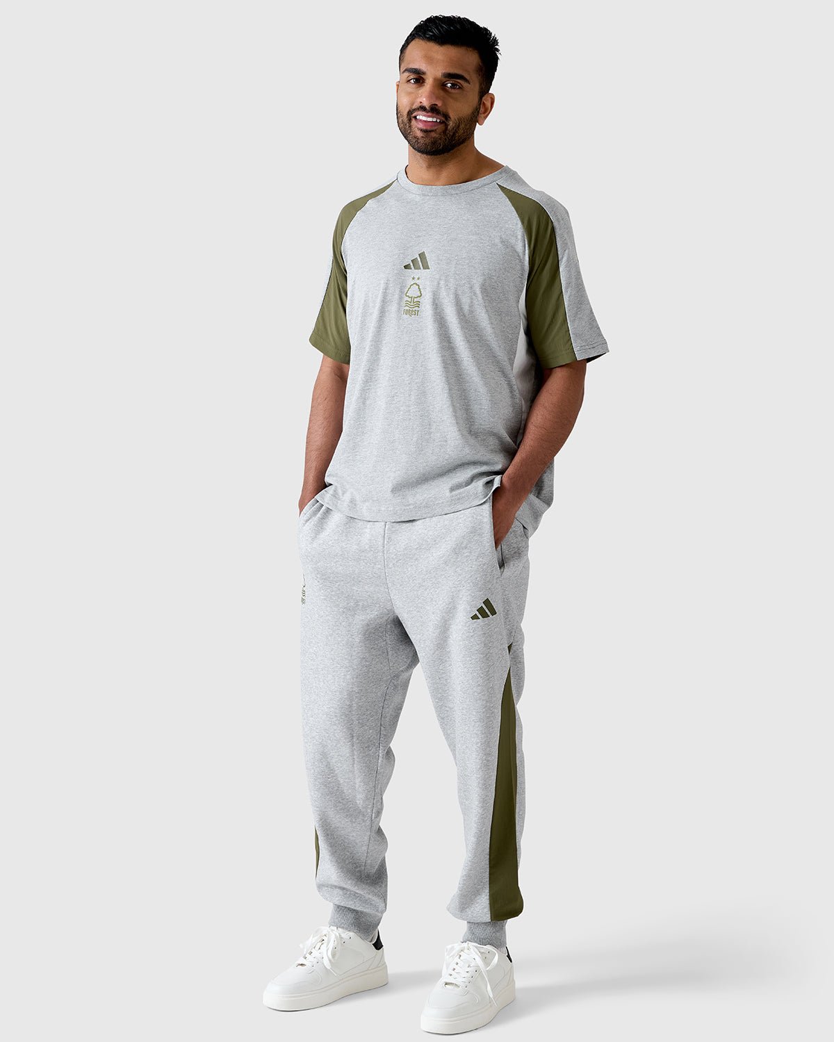 NFFC Adidas Colour Block Joggers - Nottingham Forest FC