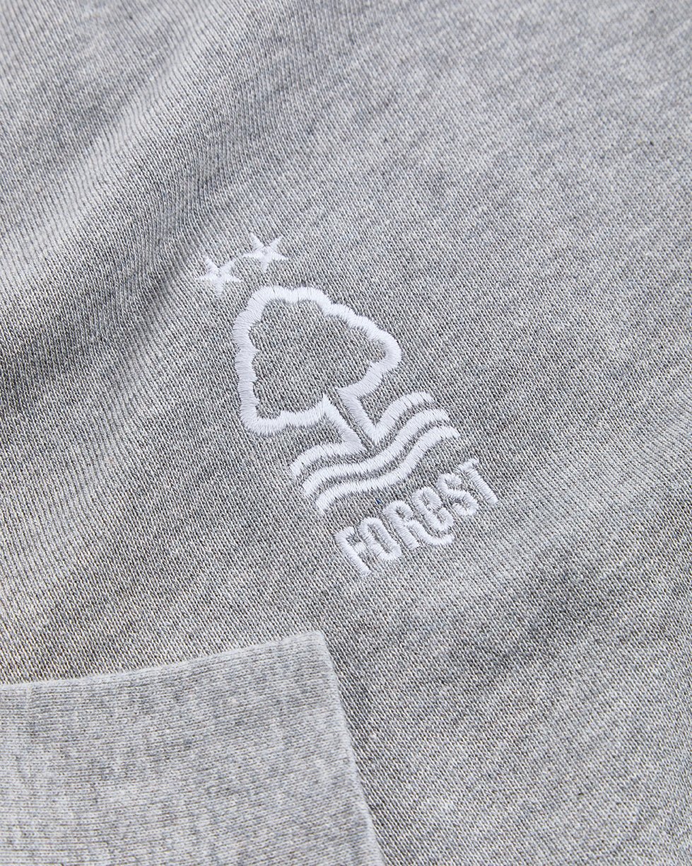 NFFC Adidas Essentials Grey 3 - Stripe Sweatshirt - Nottingham Forest FC