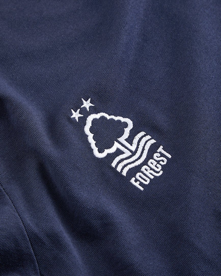 NFFC Adidas Essentials Navy 3 - Stripe T-Shirt - Nottingham Forest FC