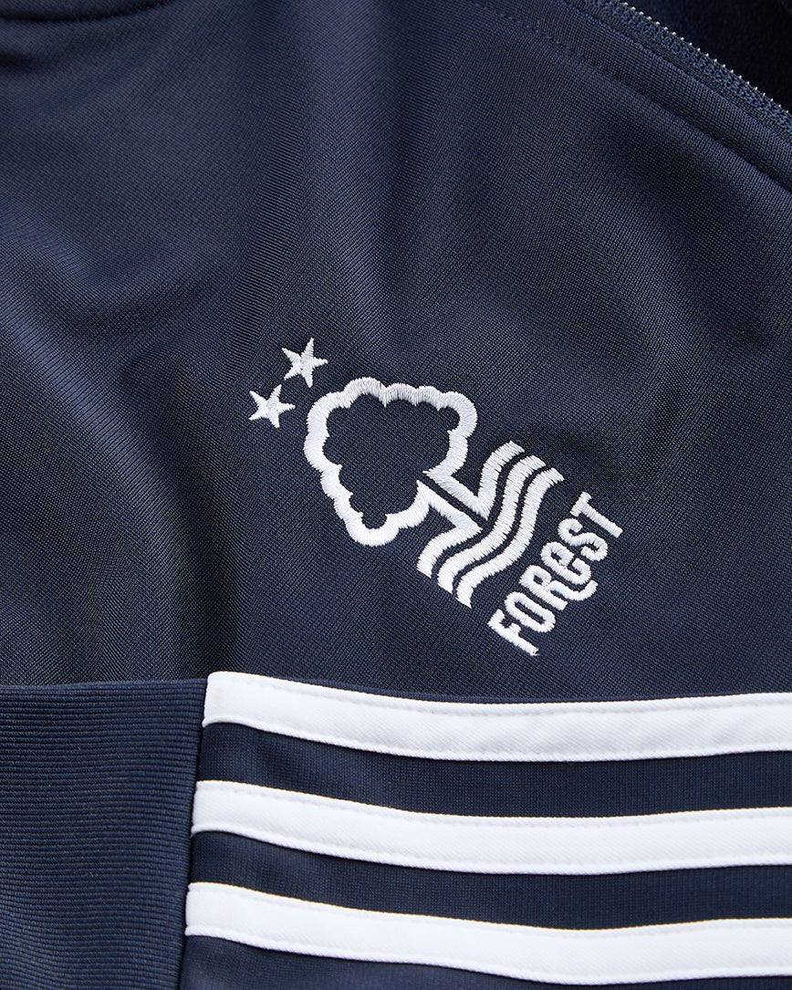 NFFC Adidas Essentials Navy 3 - Stripe Track Jacket - Nottingham Forest FC