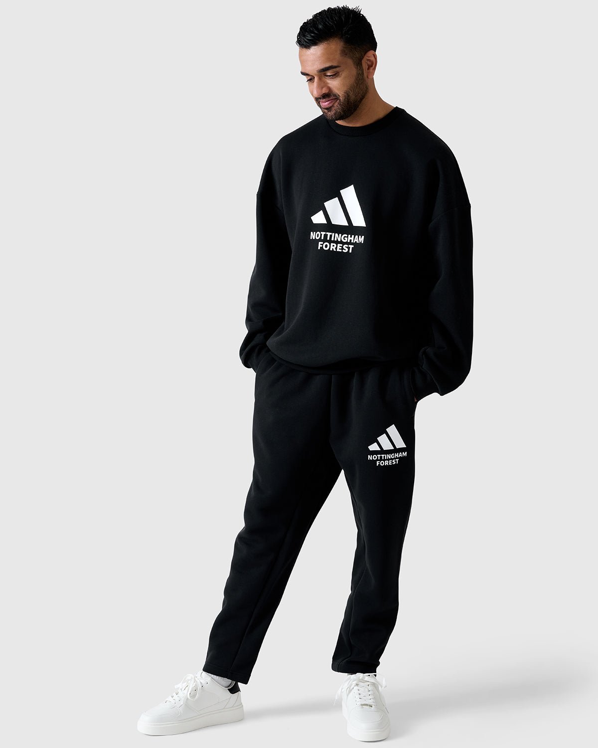 NFFC Adidas Future Icons 3 - Bar Black Crewneck Sweat - Nottingham Forest FC
