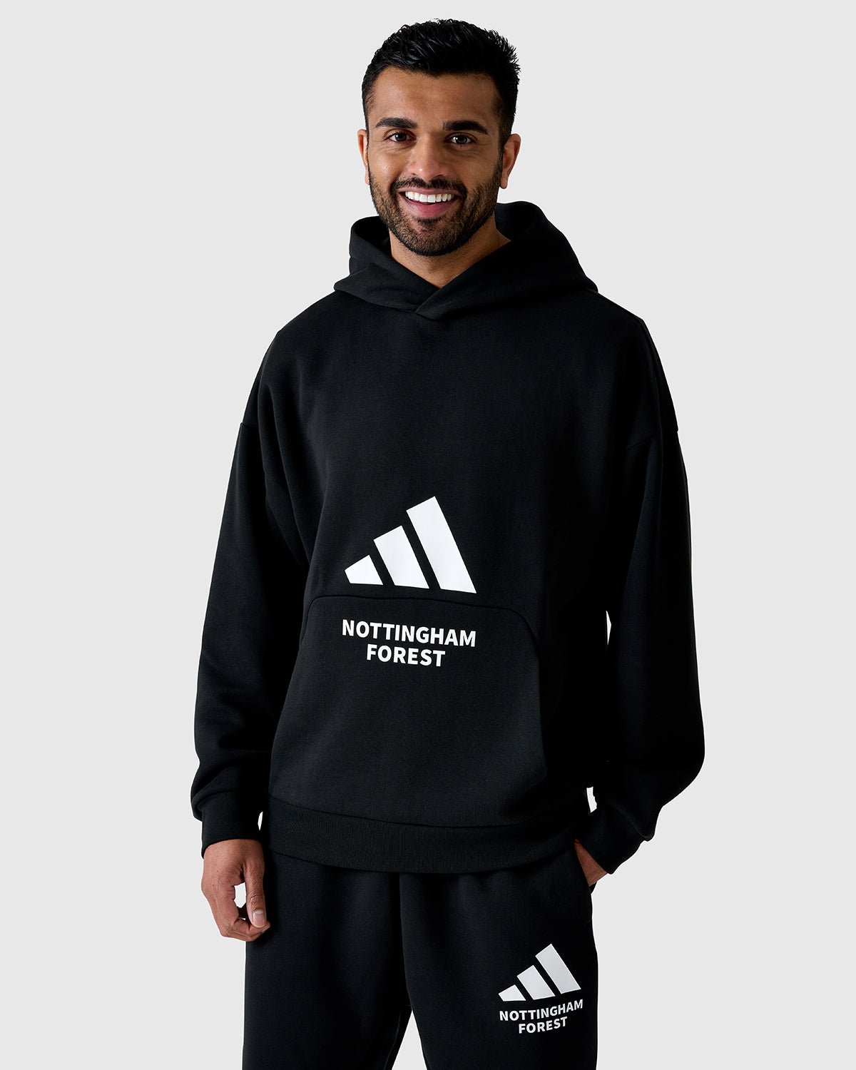 NFFC Adidas Future Icons 3 - Bar Black Hoodie - Nottingham Forest FC