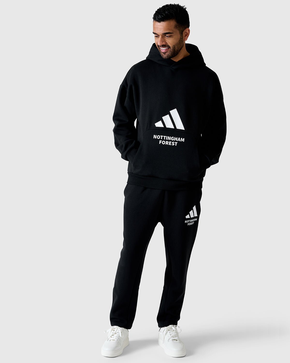 NFFC Adidas Future Icons 3 - Bar Black Hoodie - Nottingham Forest FC