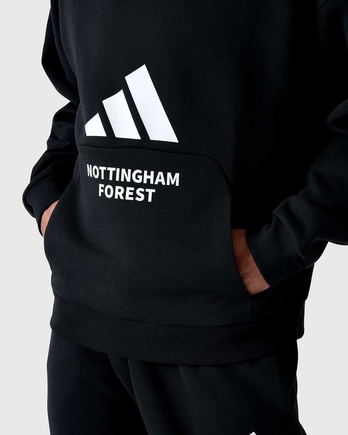 NFFC Adidas Future Icons 3 - Bar Black Hoodie - Nottingham Forest FC
