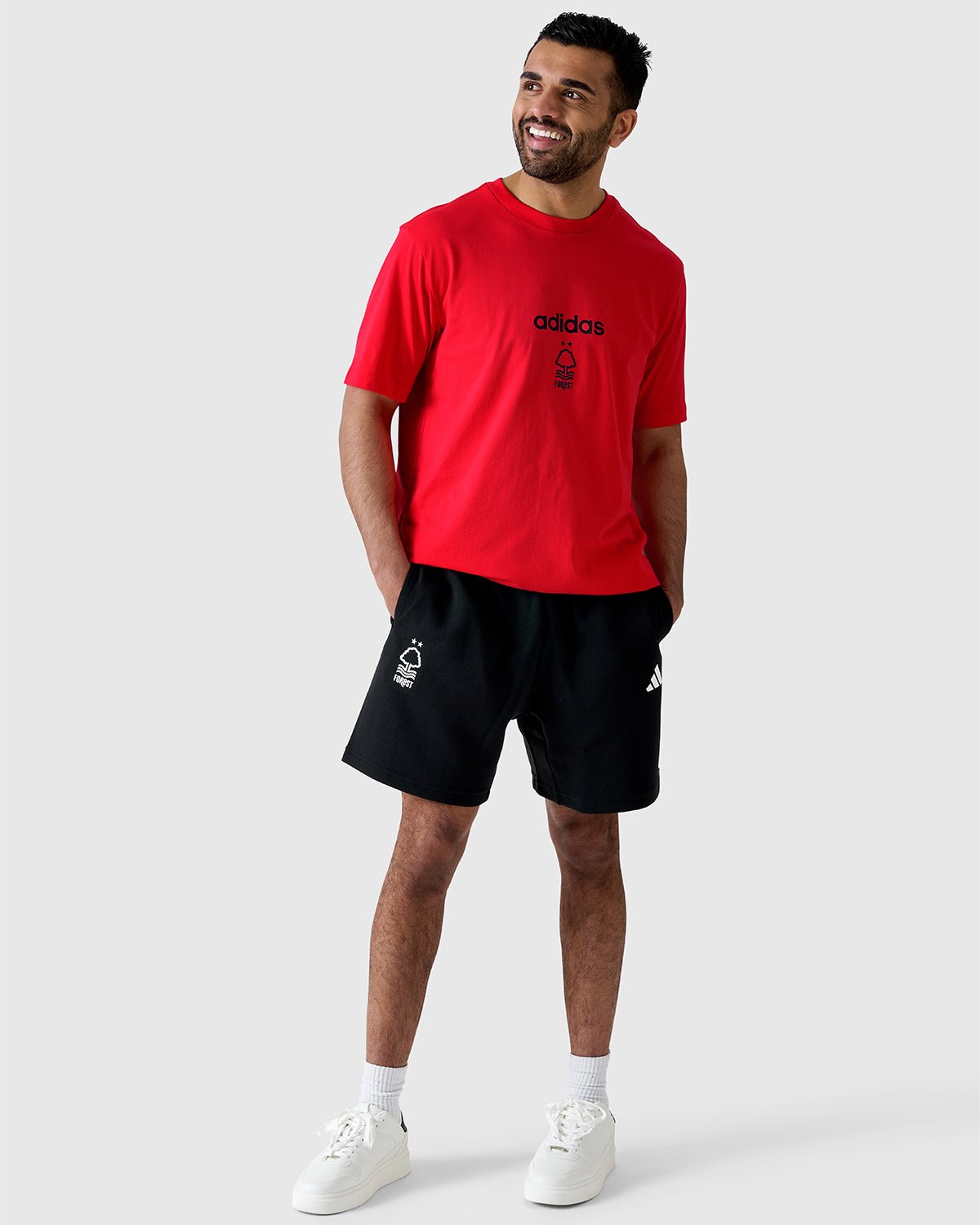 NFFC Adidas Future Icons Small Logo Black Shorts - Nottingham Forest FC