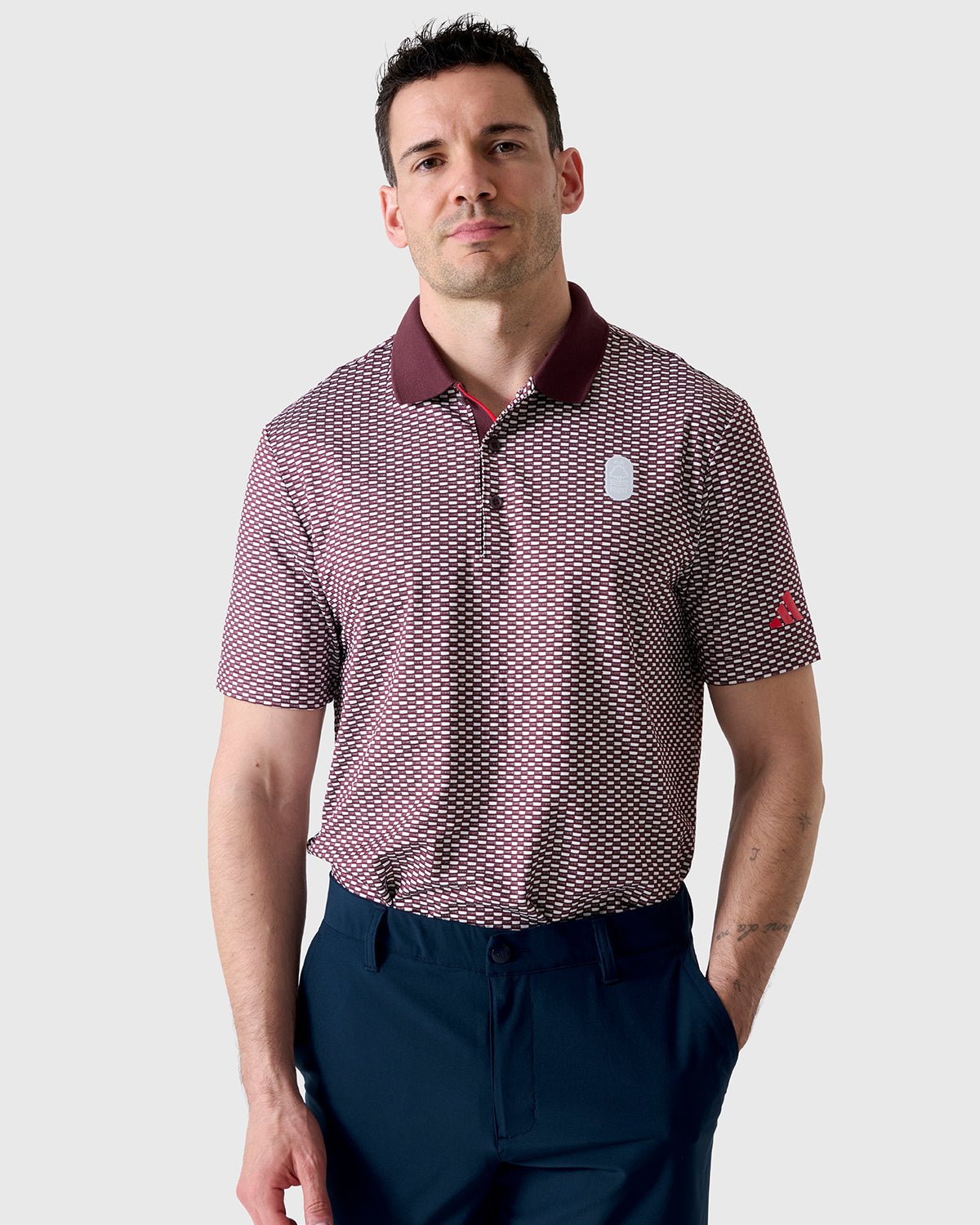 NFFC Adidas Golf Beyond Textured Polo - Nottingham Forest FC