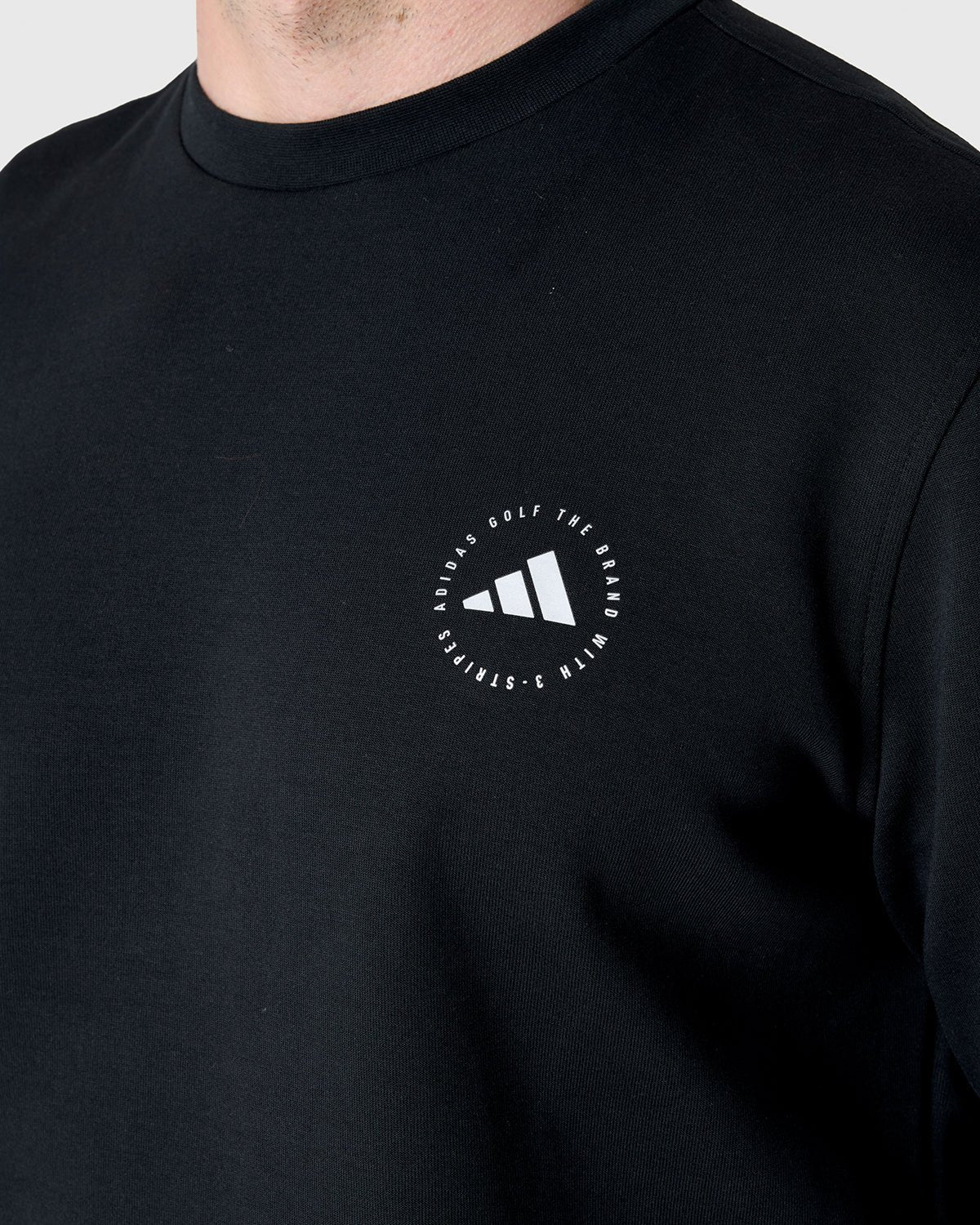 NFFC Adidas Golf Core Black Crewneck Sweatshirt - Nottingham Forest FC