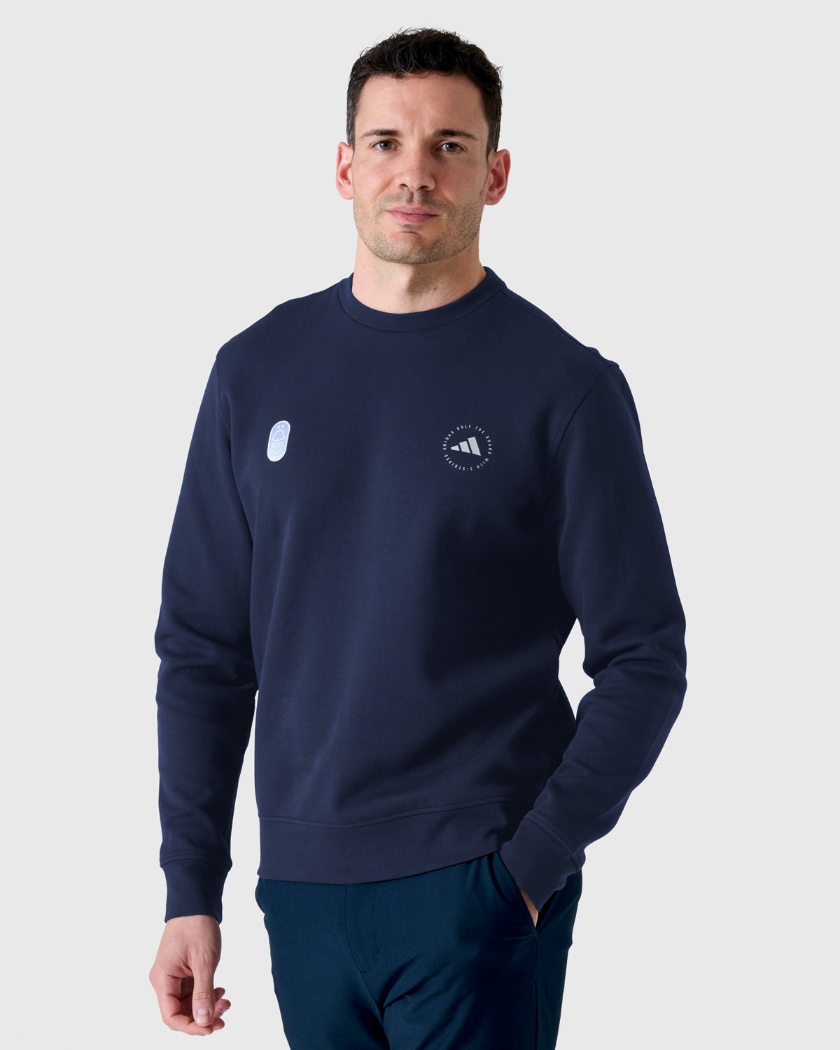 NFFC Adidas Golf Core Navy Crewneck Sweatshirt - Nottingham Forest FC