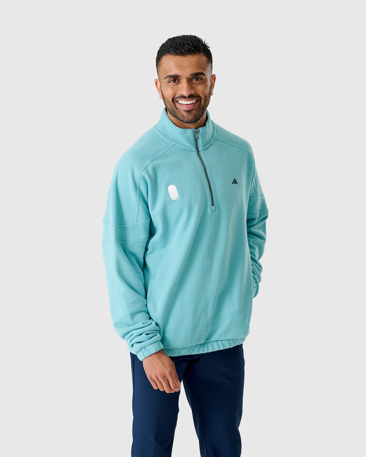 NFFC Adidas Golf Go-To Mint Hybrid 1/4 Top - Nottingham Forest FC