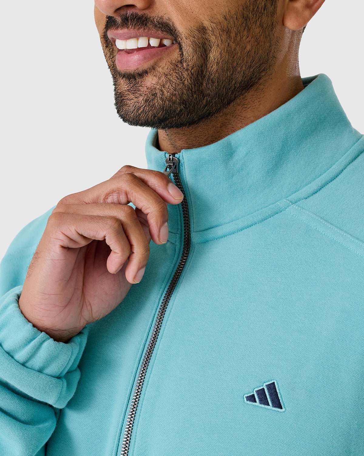 NFFC Adidas Golf Go-To Mint Hybrid 1/4 Top - Nottingham Forest FC