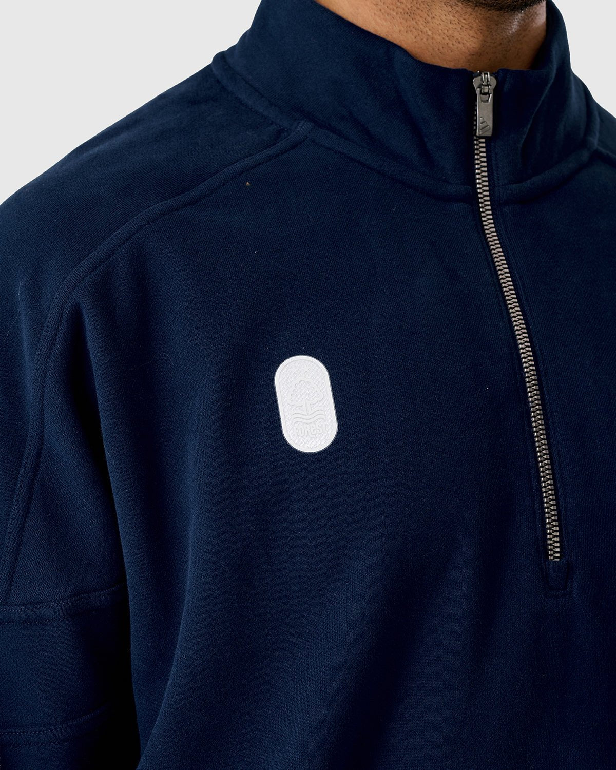NFFC Adidas Golf Go-To Navy Hybrid 1/4 Top - Nottingham Forest FC
