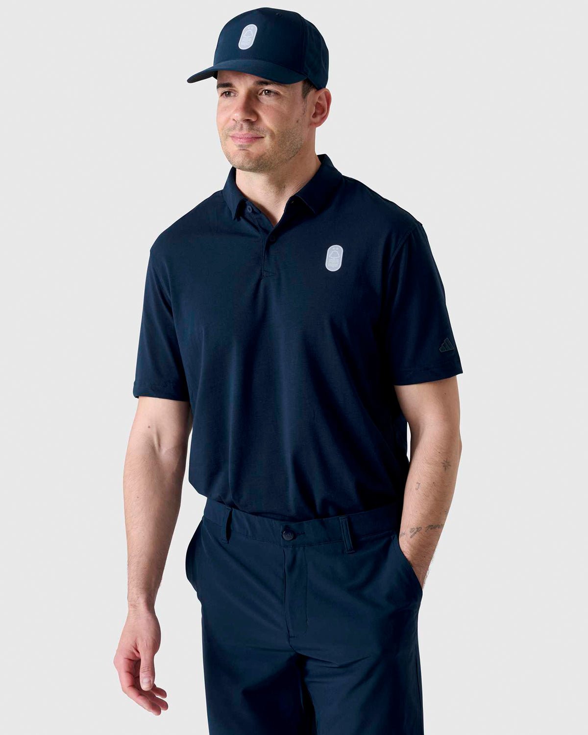 NFFC Adidas Golf Go - To Navy Polo - Nottingham Forest FC
