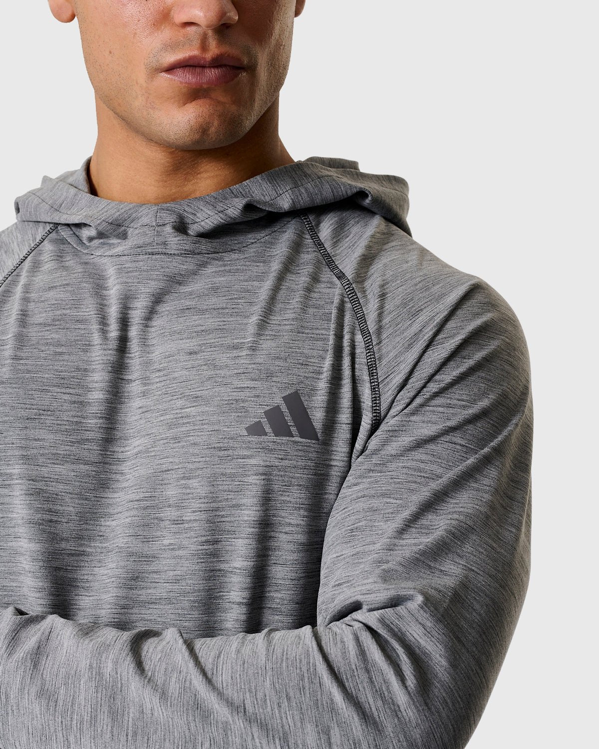 NFFC Adidas Golf Ultimate365 Grey Heather Hoodie - Nottingham Forest FC
