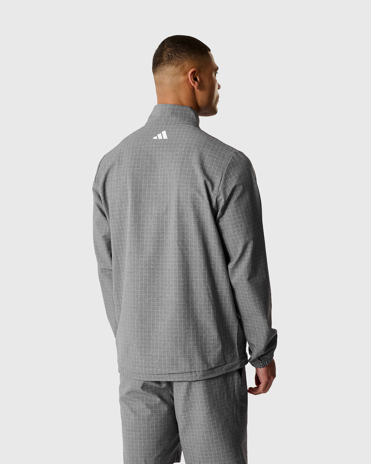 NFFC Adidas Golf Ultimate365 Grey Woven 1/4 Zip Top - Nottingham Forest FC
