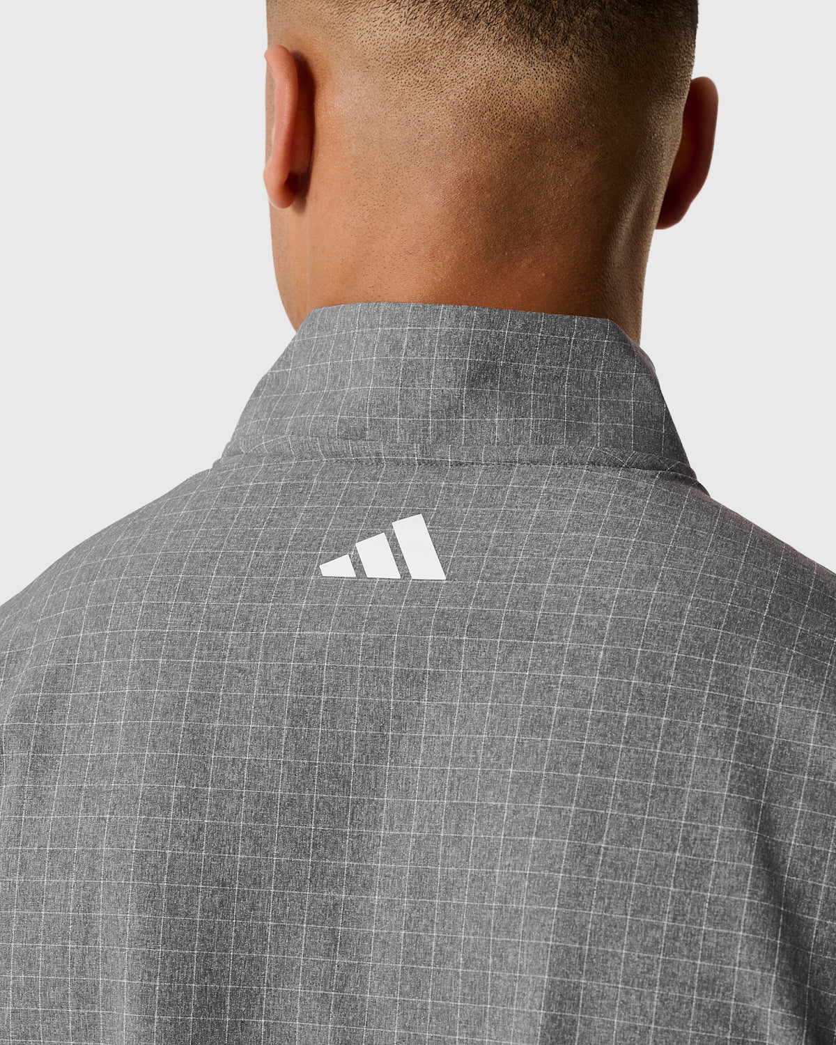 NFFC Adidas Golf Ultimate365 Grey Woven 1/4 Zip Top - Nottingham Forest FC