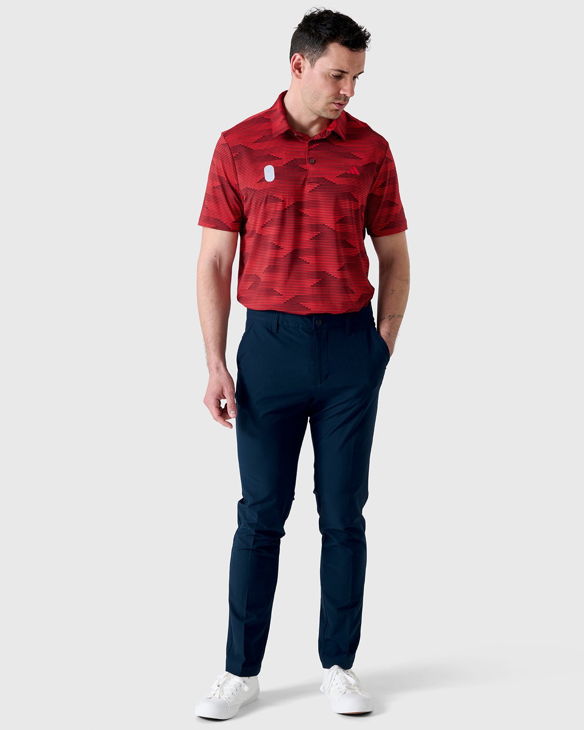NFFC Adidas Golf Ultimate365 Red Speed Polo - Nottingham Forest FC