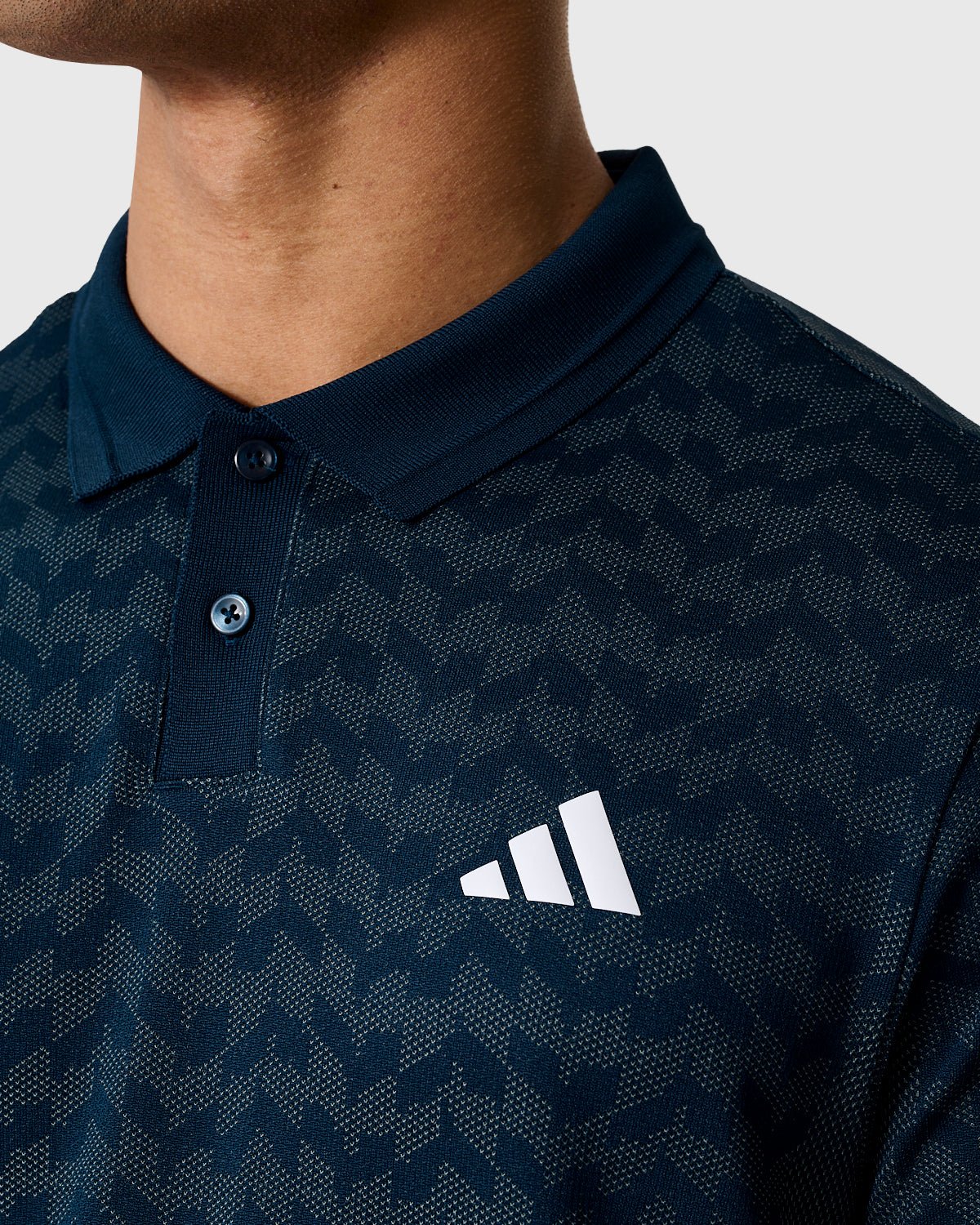 NFFC Adidas Golf Ultimate365 Seamless Navy Polo - Nottingham Forest FC
