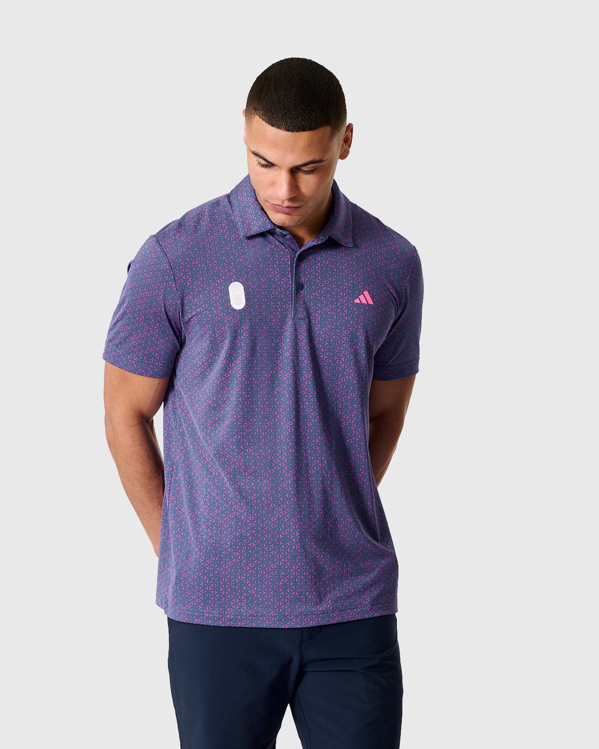 NFFC Adidas Golf Ultimate365 Tango Print Climacool Polo - Nottingham Forest FC