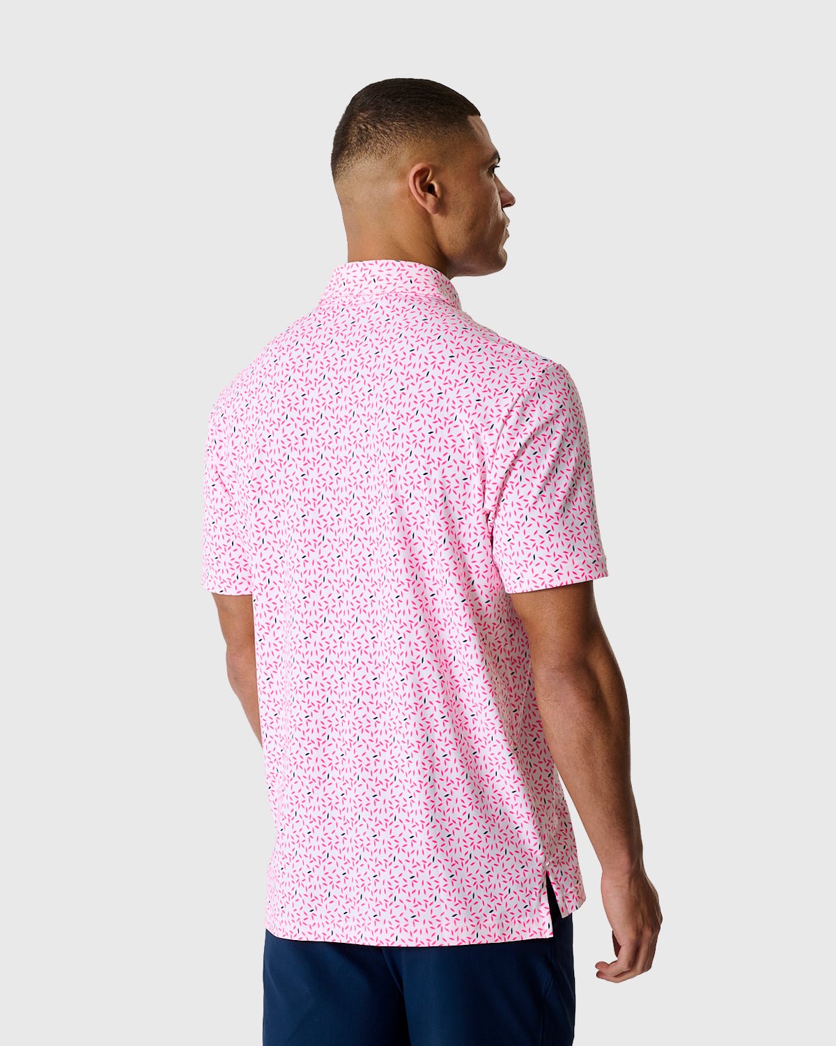 NFFC Adidas Golf Ultimate365+ White Print Polo - Nottingham Forest FC