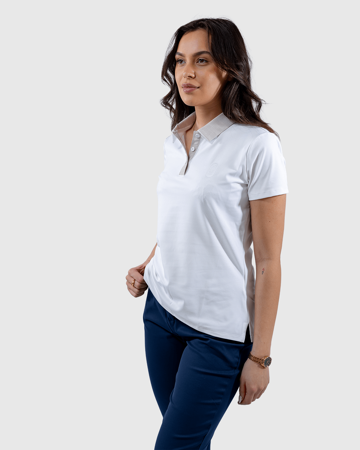NFFC adidas Golf Women's Ultimate365 White Climacool Polo - Nottingham Forest FC