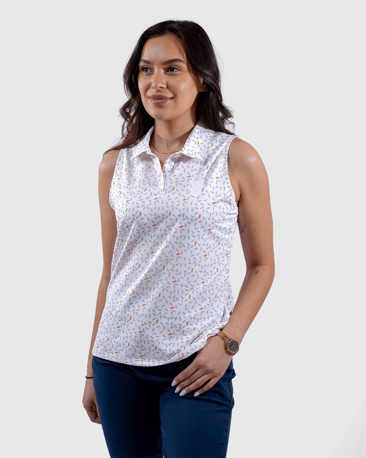 NFFC Adidas Golf Women's Ultimate365 White Ottoman Polo - Nottingham Forest FC