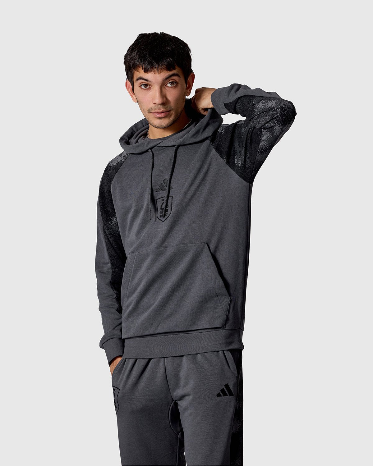 NFFC adidas Grey Camo Print Hoodie - Nottingham Forest FC