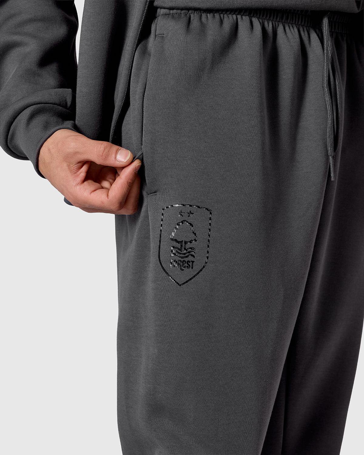 NFFC adidas Grey Future Icons 3-Stripe Joggers - Nottingham Forest FC